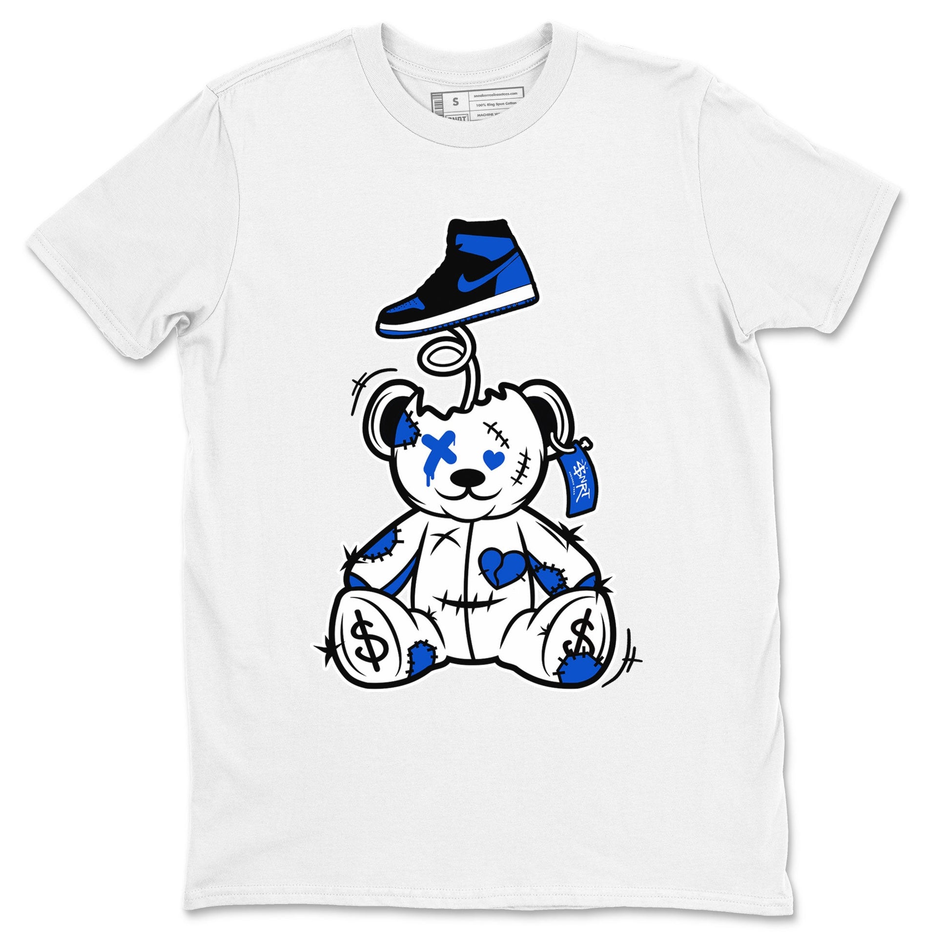 Jordan 1 High OG Royal Reimagined shirt to match jordans Surprise Teddy Bear sneaker tees Air Jordan 1 Royal Reimagined SNRT Sneaker Tees Unisex White 2 T-Shirt