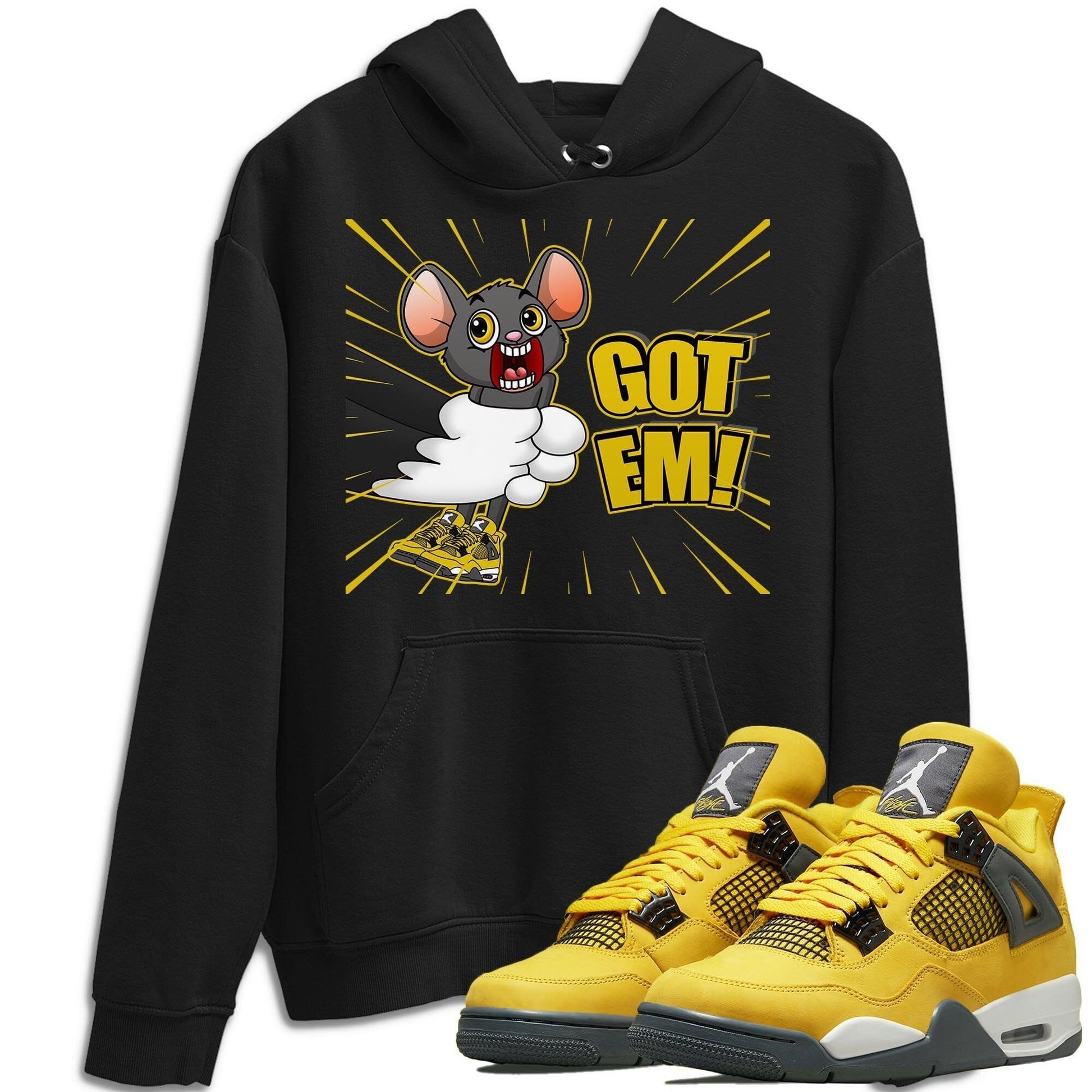 Jordan 4 Lightning Sneaker Match Tees T&J Got Em Sneaker Tees Jordan 4 Lightning Sneaker Release Tees Unisex Shirts