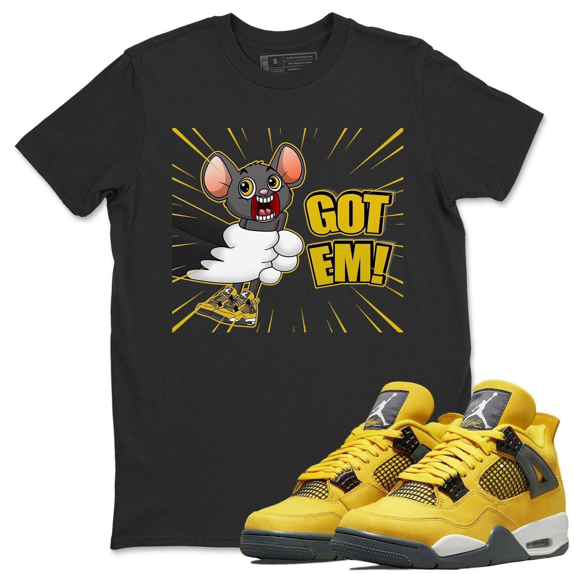 Jordan 4 Lightning Sneaker Match Tees T&J Got Em Sneaker Tees Jordan 4 Lightning Sneaker Release Tees Unisex Shirts