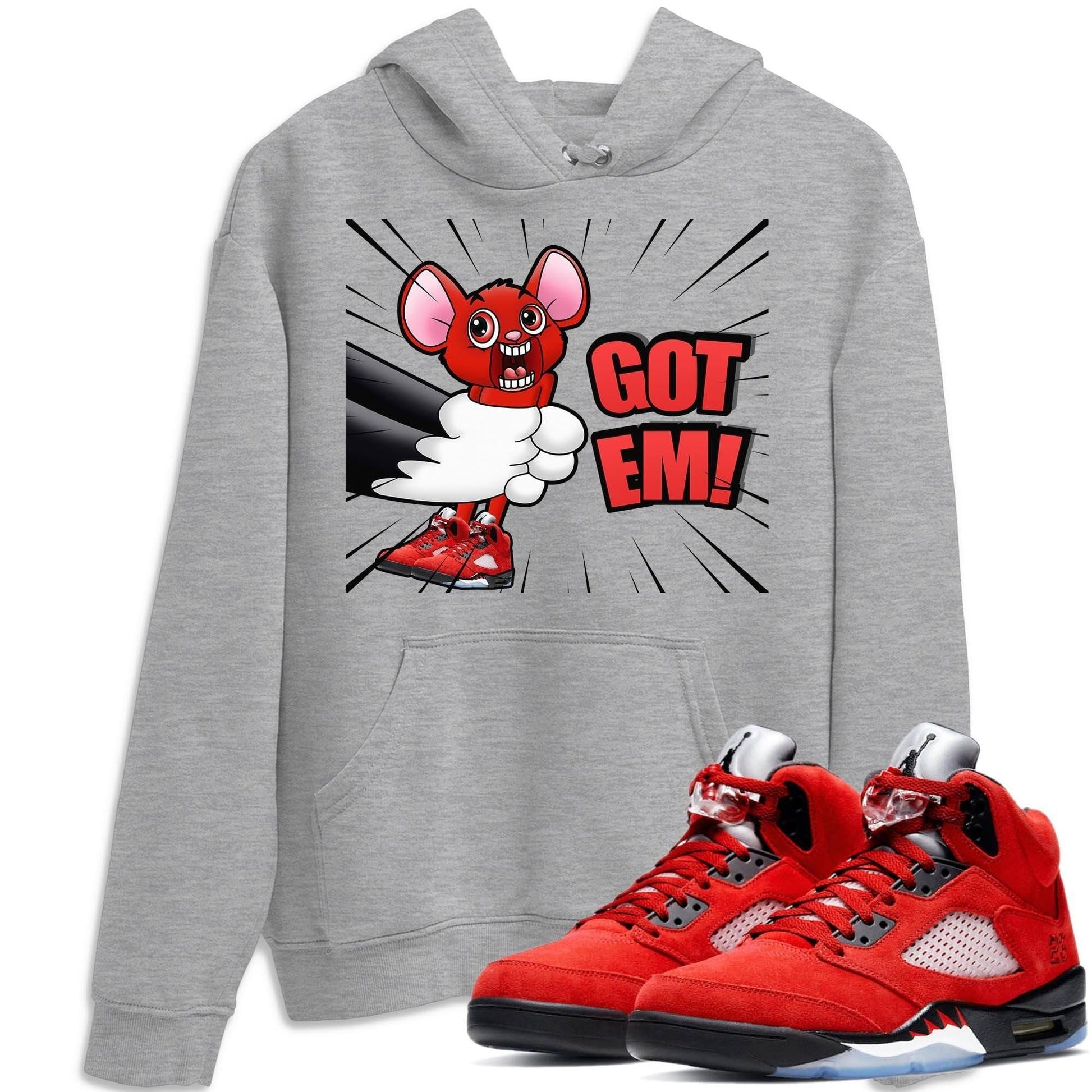 Jordan 5 Raging Bull Sneaker Match Tees T&J Got Em Sneaker Tees Jordan 5 Raging Bull Sneaker Release Tees Unisex Shirts