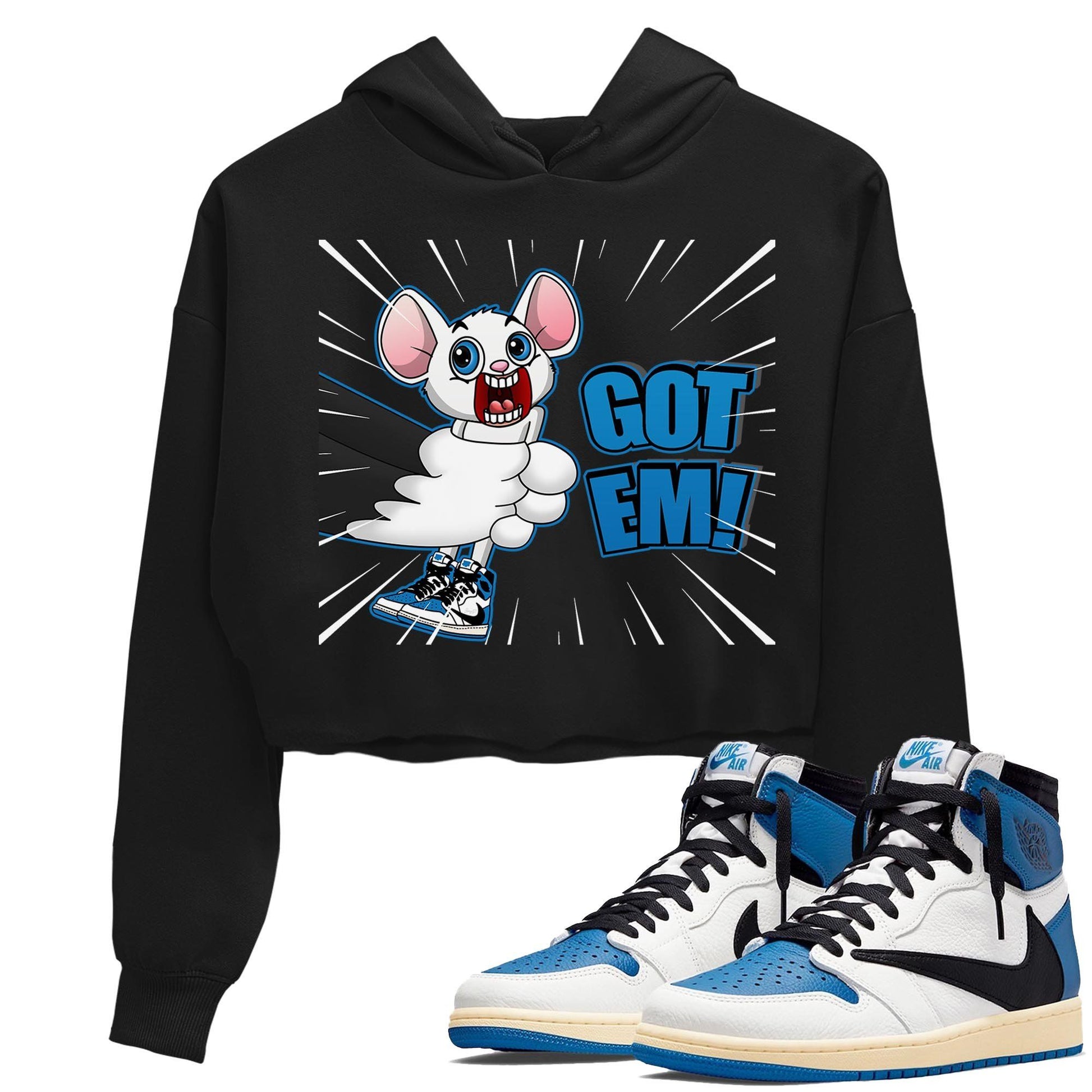 Jordan 1 Travis Scott Fragment Sneaker Match Tees T&J Got Em Sneaker Tees Jordan 1 Travis Scott Fragment Sneaker Release Tees Women's Shirts