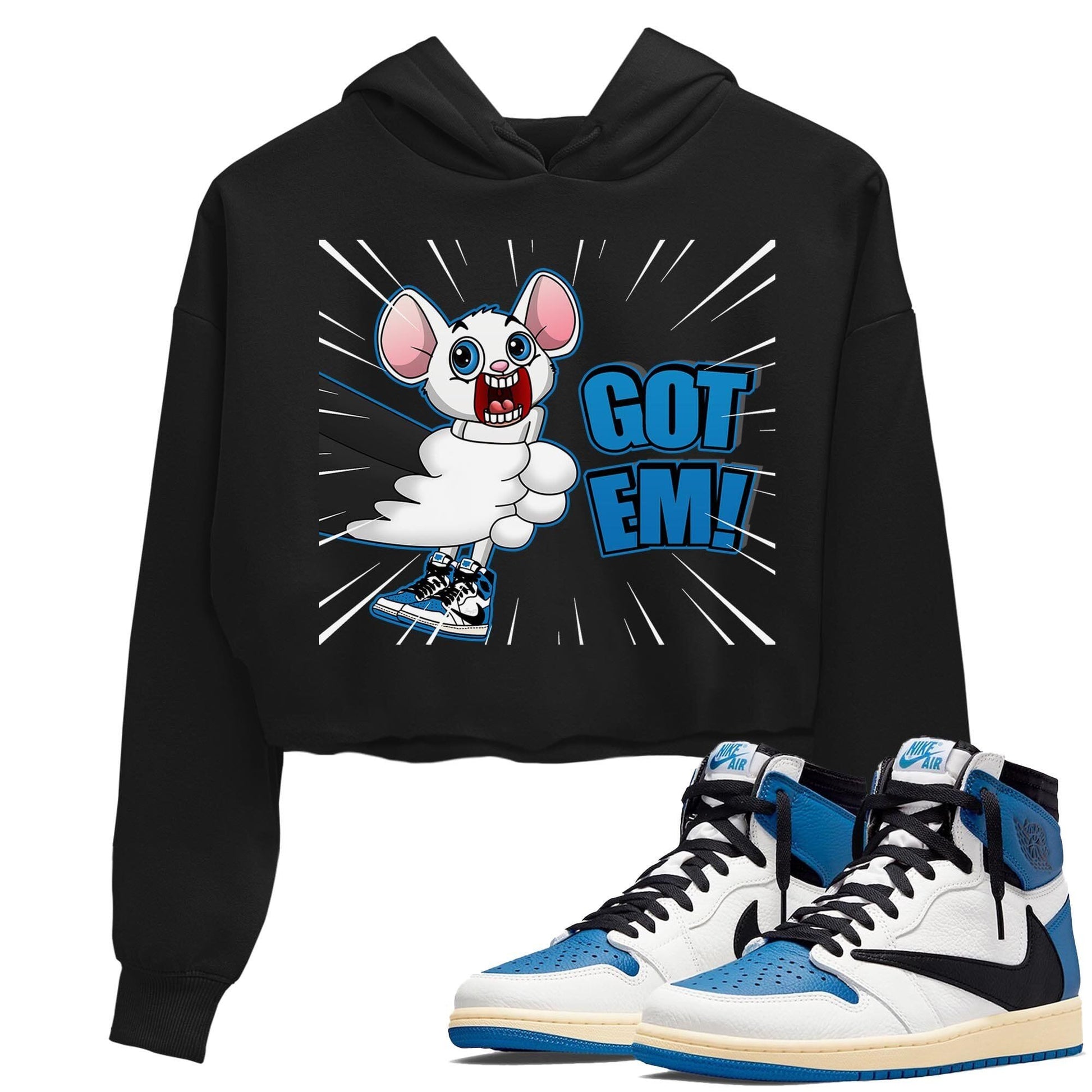Jordan 1 Travis Scott Fragment Sneaker Match Tees T&J Got Em Sneaker Tees Jordan 1 Travis Scott Fragment Sneaker Release Tees Women's Shirts