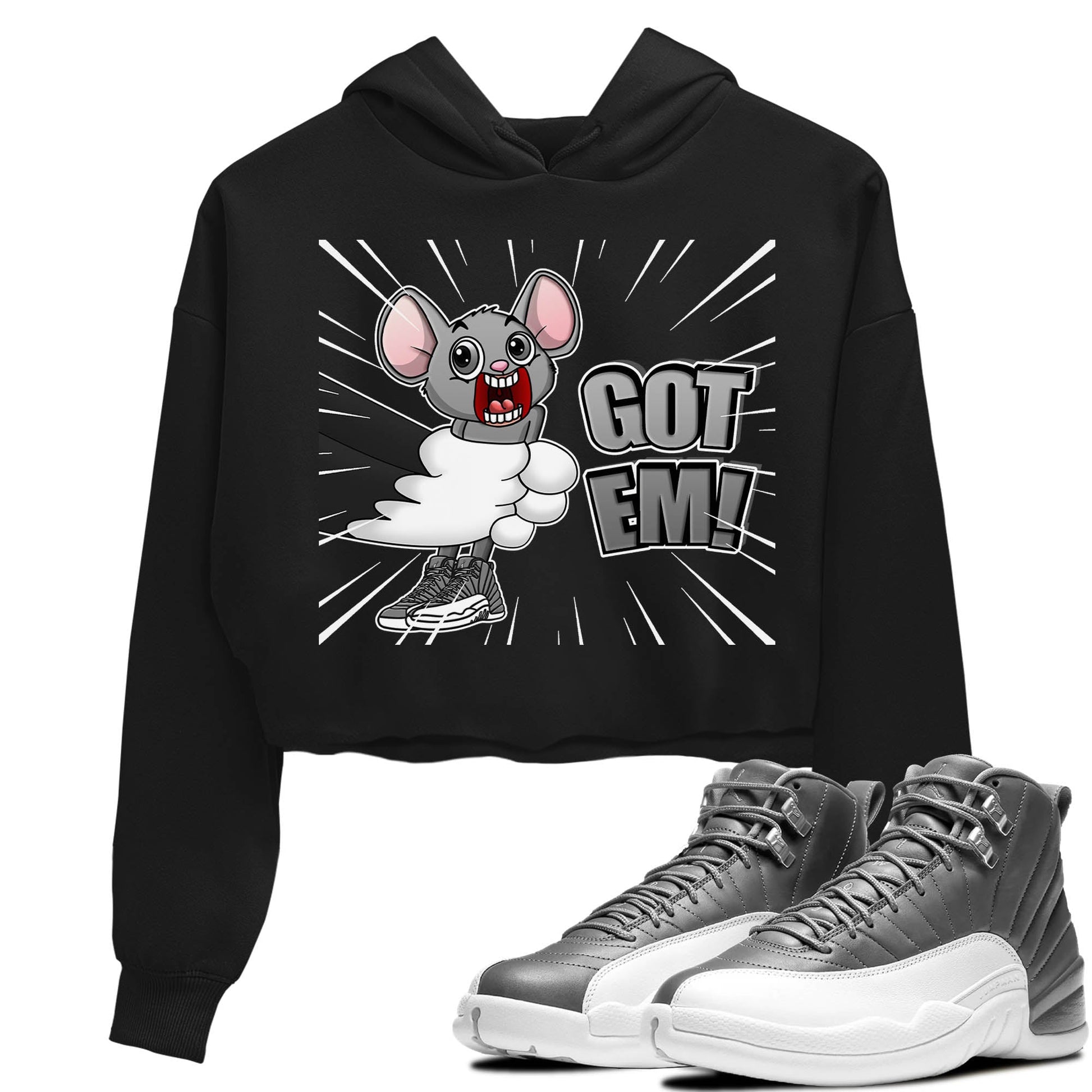 Jordan 12 Stealth Sneaker Match Tees T&J Got Em Sneaker Tees Jordan 12 Stealth Sneaker Release Tees Women's Shirts