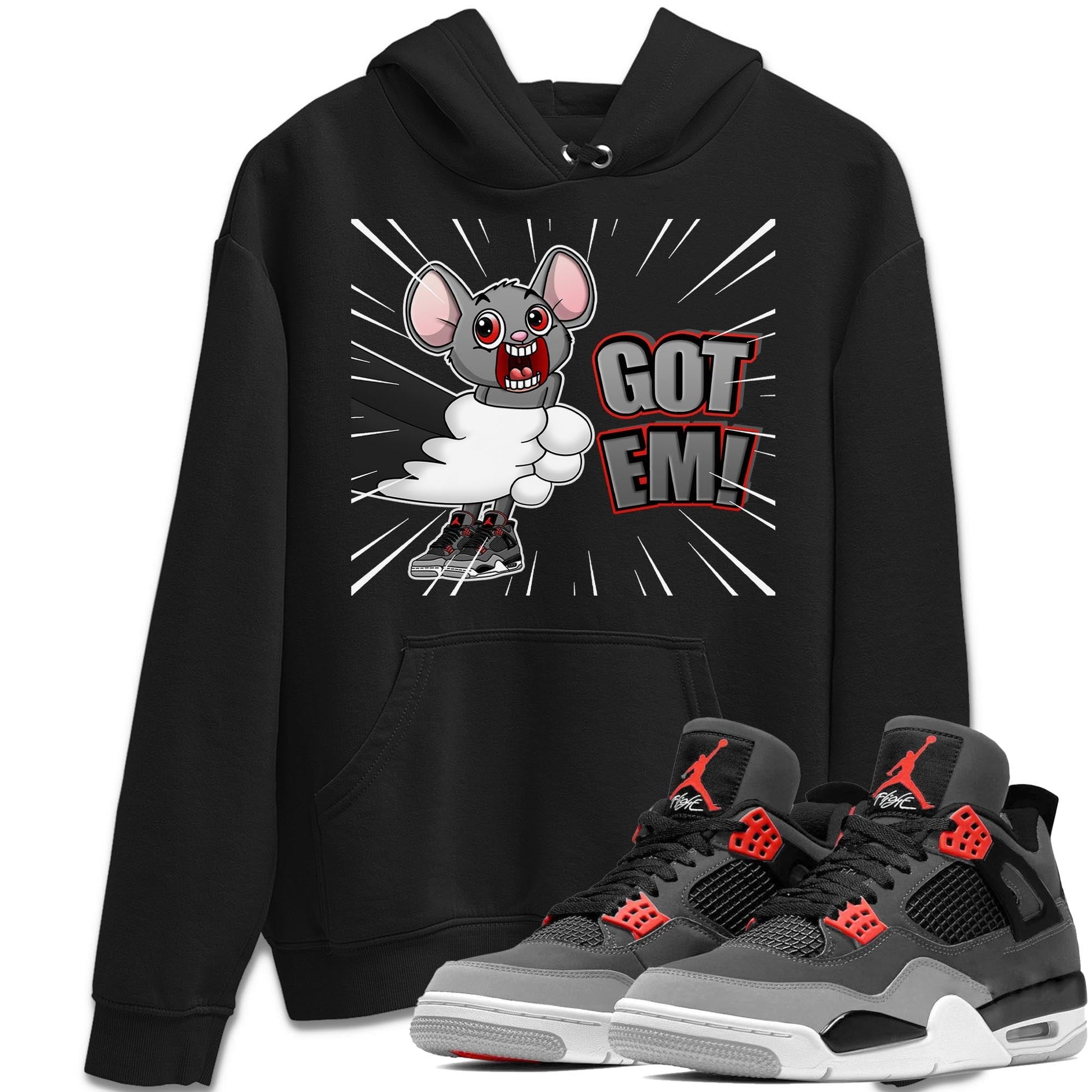 Jordan 4 Infrared Sneaker Match Tees T&J Got Em Sneaker Tees Jordan 4 Infrared Sneaker Release Tees Unisex Shirts