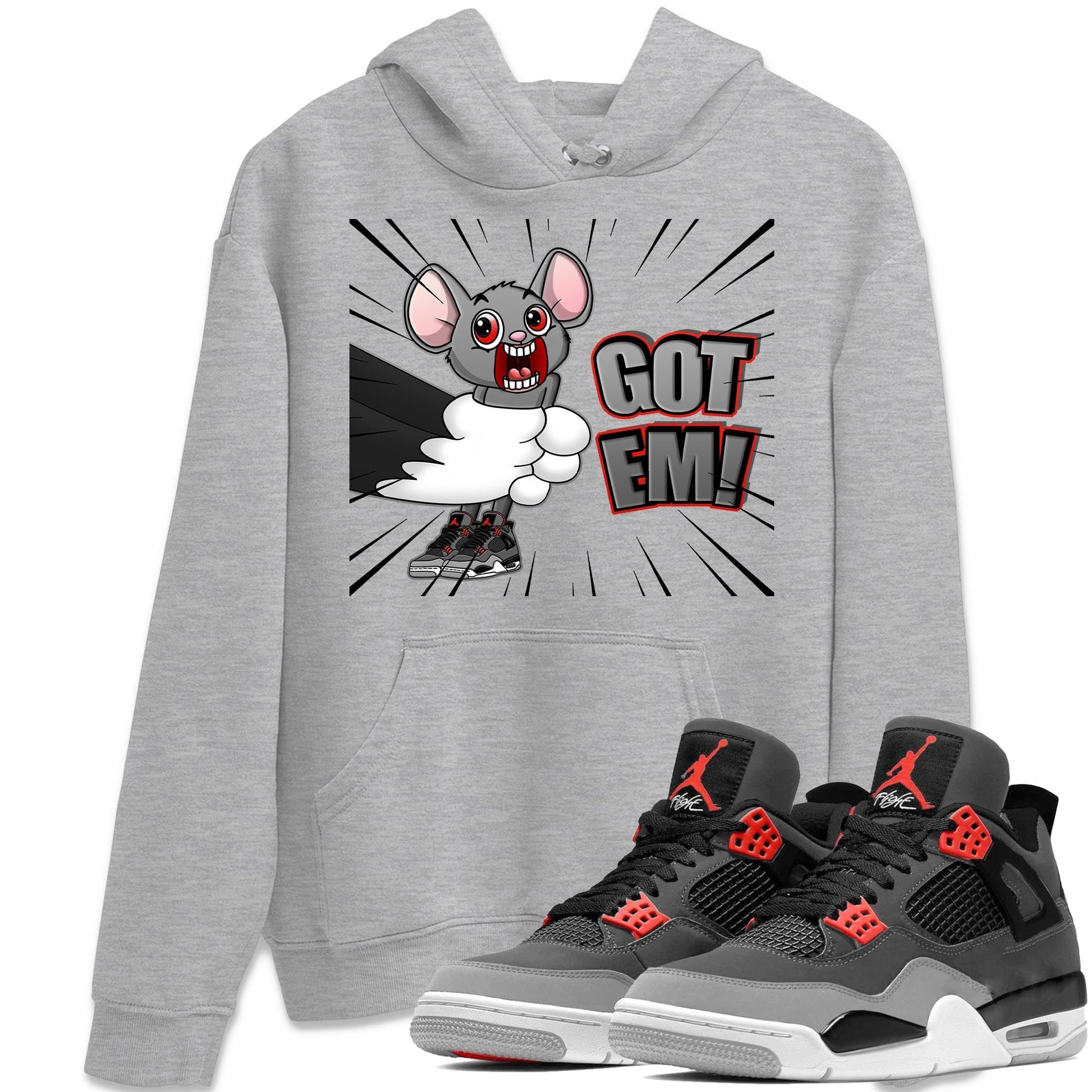 Jordan 4 Infrared Sneaker Match Tees T&J Got Em Sneaker Tees Jordan 4 Infrared Sneaker Release Tees Unisex Shirts