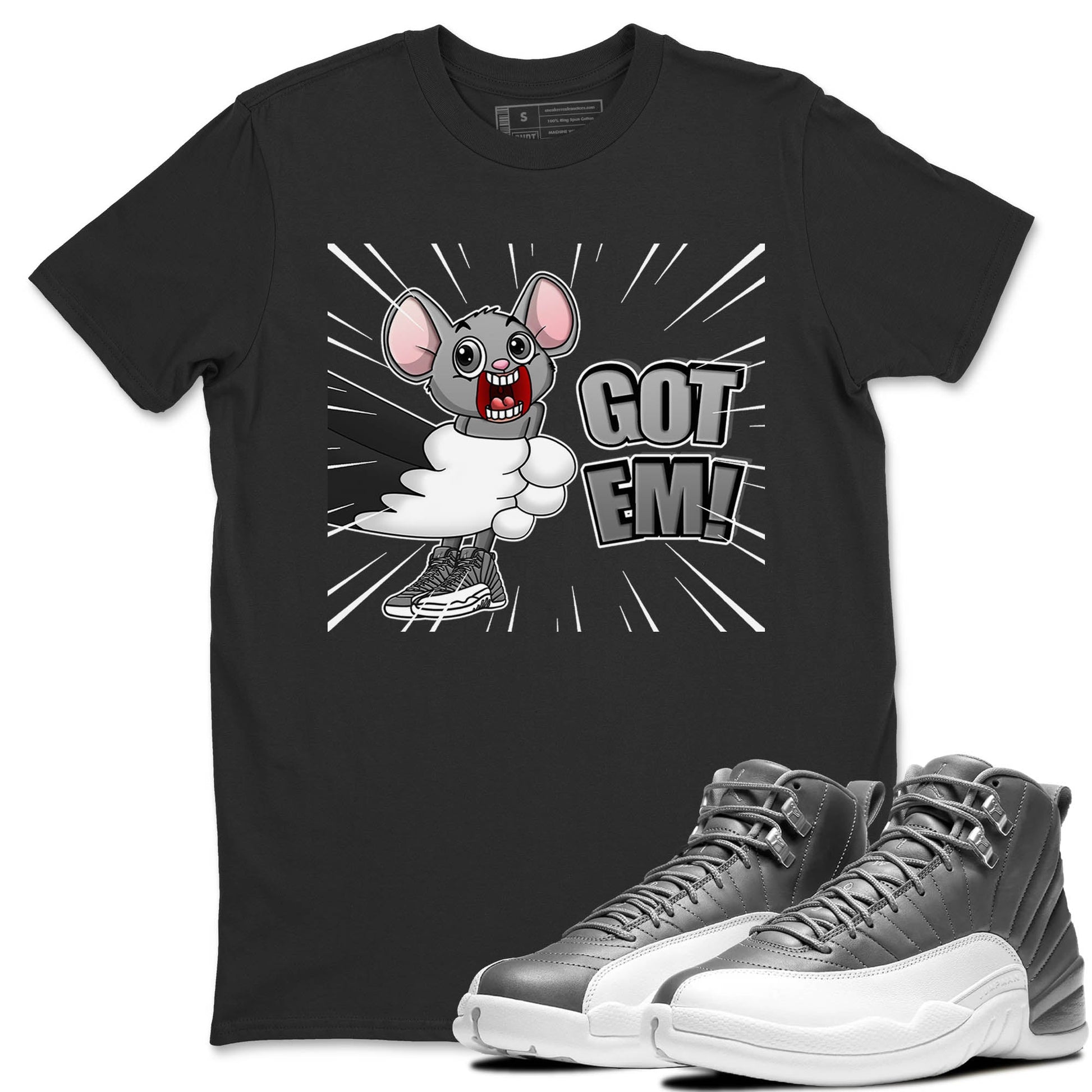 Jordan 12 Stealth Sneaker Match Tees T&J Got Em Sneaker Tees Jordan 12 Stealth Sneaker Release Tees Unisex Shirts
