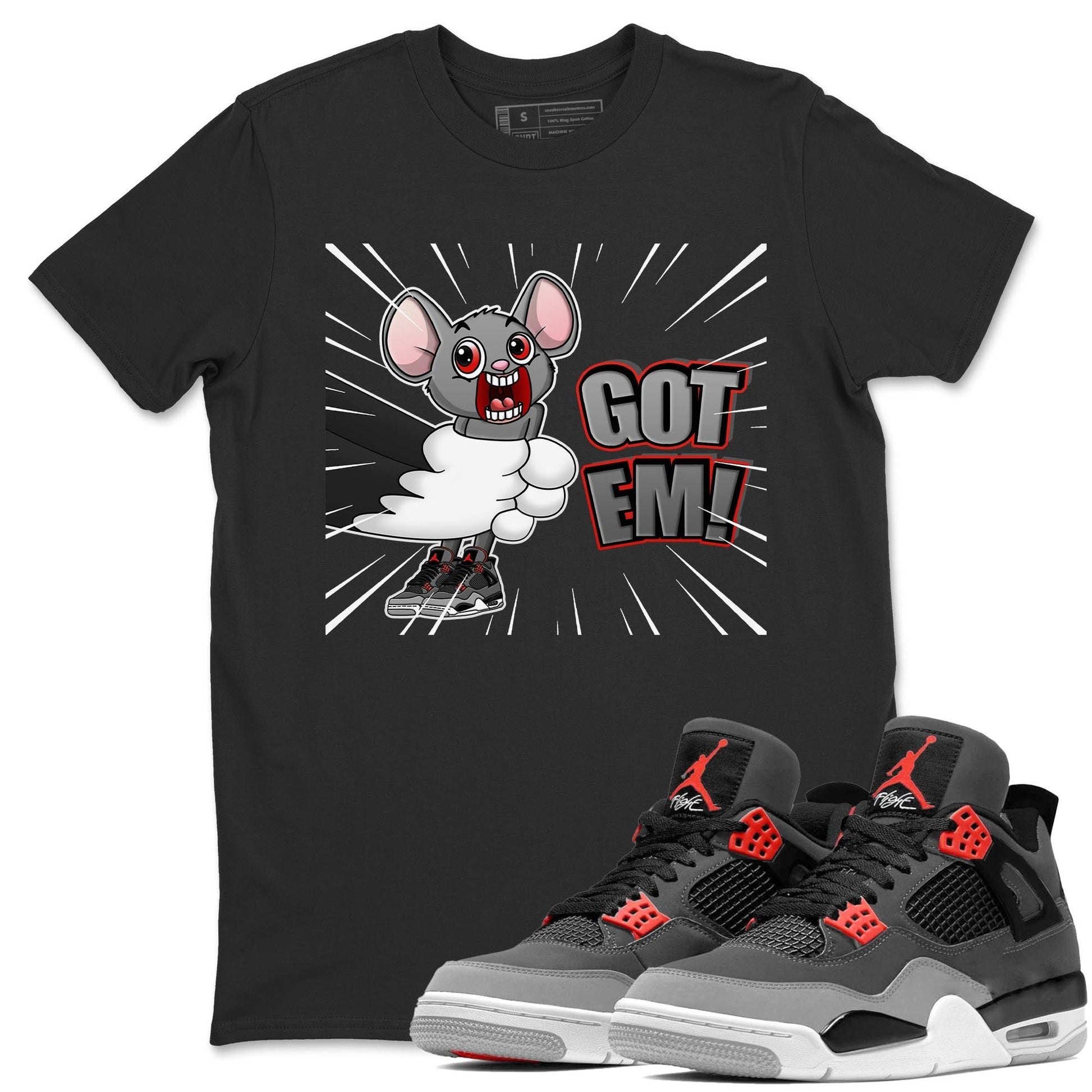 Jordan 4 Infrared Sneaker Match Tees T&J Got Em Sneaker Tees Jordan 4 Infrared Sneaker Release Tees Unisex Shirts