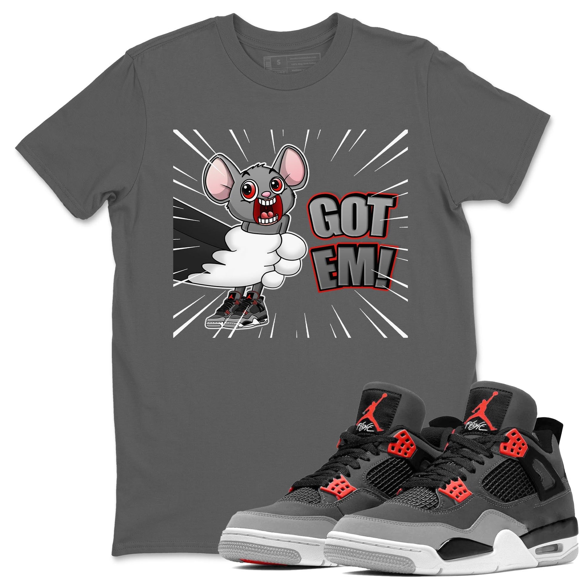 Jordan 4 Infrared Sneaker Match Tees T&J Got Em Sneaker Tees Jordan 4 Infrared Sneaker Release Tees Unisex Shirts