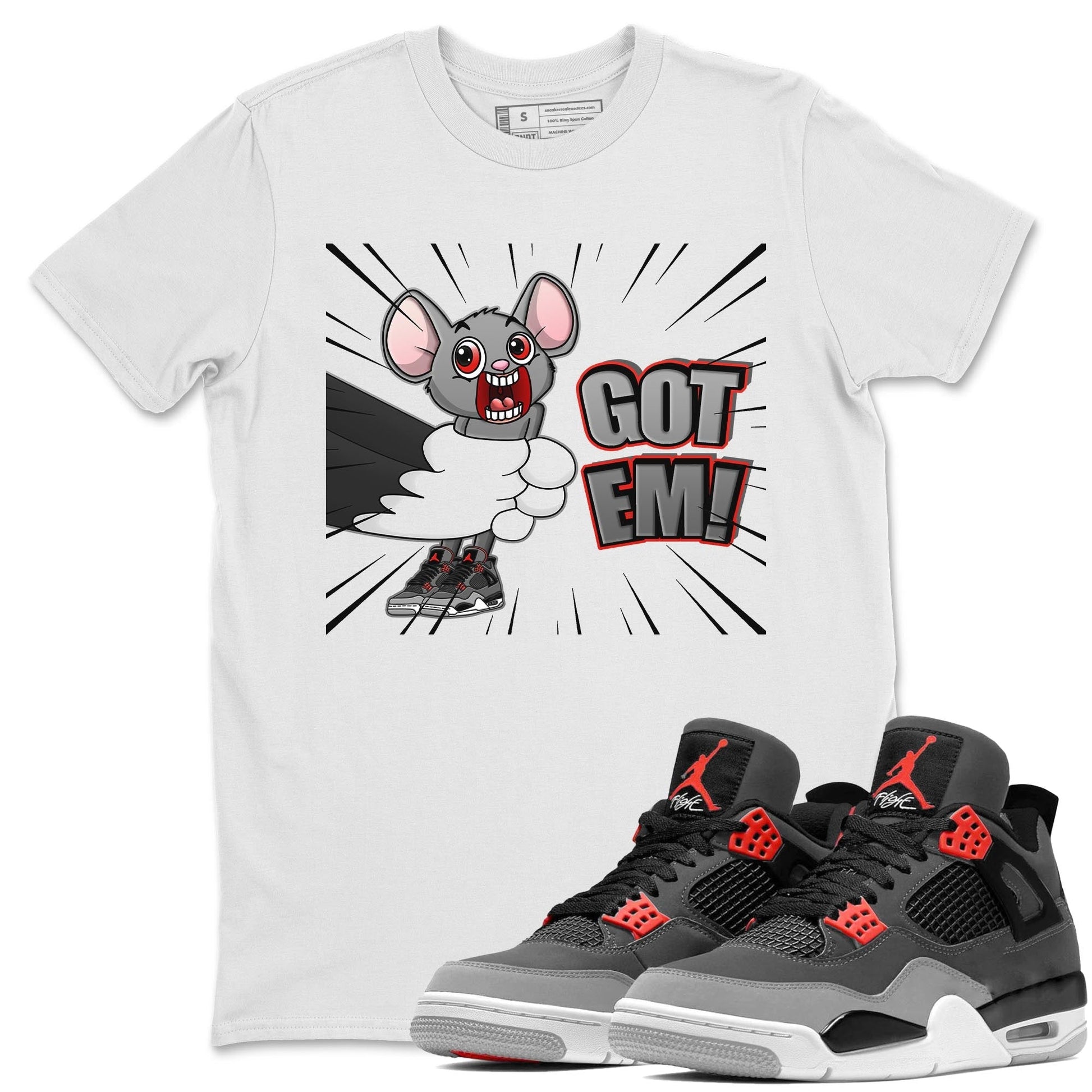 Jordan 4 Infrared Sneaker Match Tees T&J Got Em Sneaker Tees Jordan 4 Infrared Sneaker Release Tees Unisex Shirts