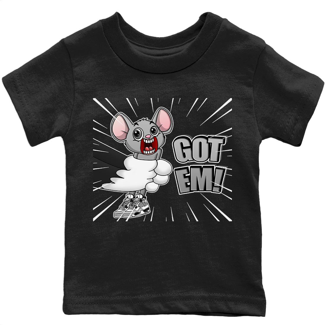 Jordan 4 Military Black Sneaker Match Tees T&J Got Em Sneaker Tees Jordan 4 Military Black Sneaker Release Tees Kids Shirts