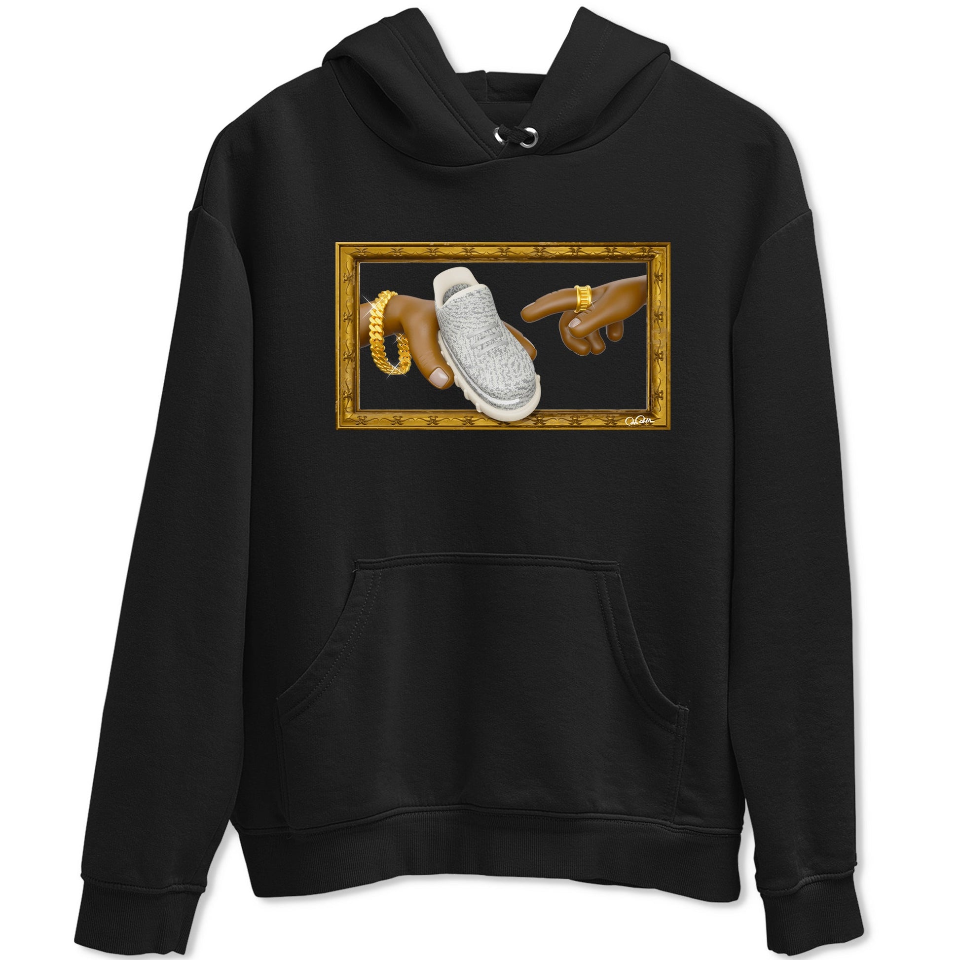 Yeezy 350 Static shirt to match jordans The Creation Of Adam sneaker tees Adidas Yeezy 350 Static SNRT Sneaker Release Tees Unisex Black 2 T-Shirt