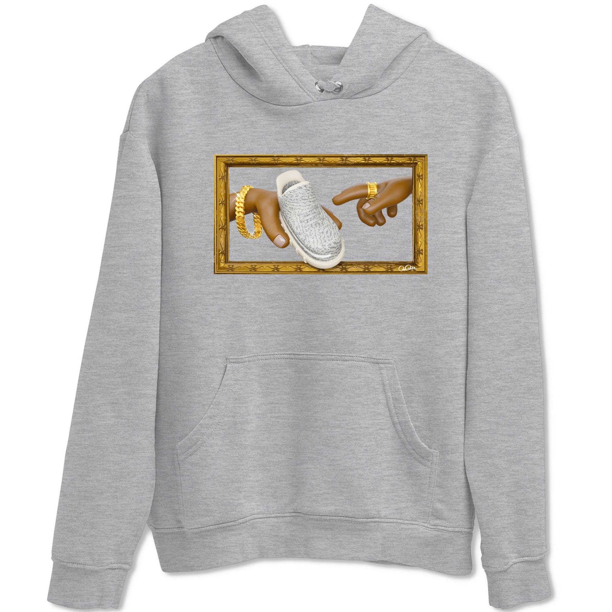 Yeezy 350 Static shirt to match jordans The Creation Of Adam sneaker tees Adidas Yeezy 350 Static SNRT Sneaker Release Tees Unisex Heather Grey 2 T-Shirt