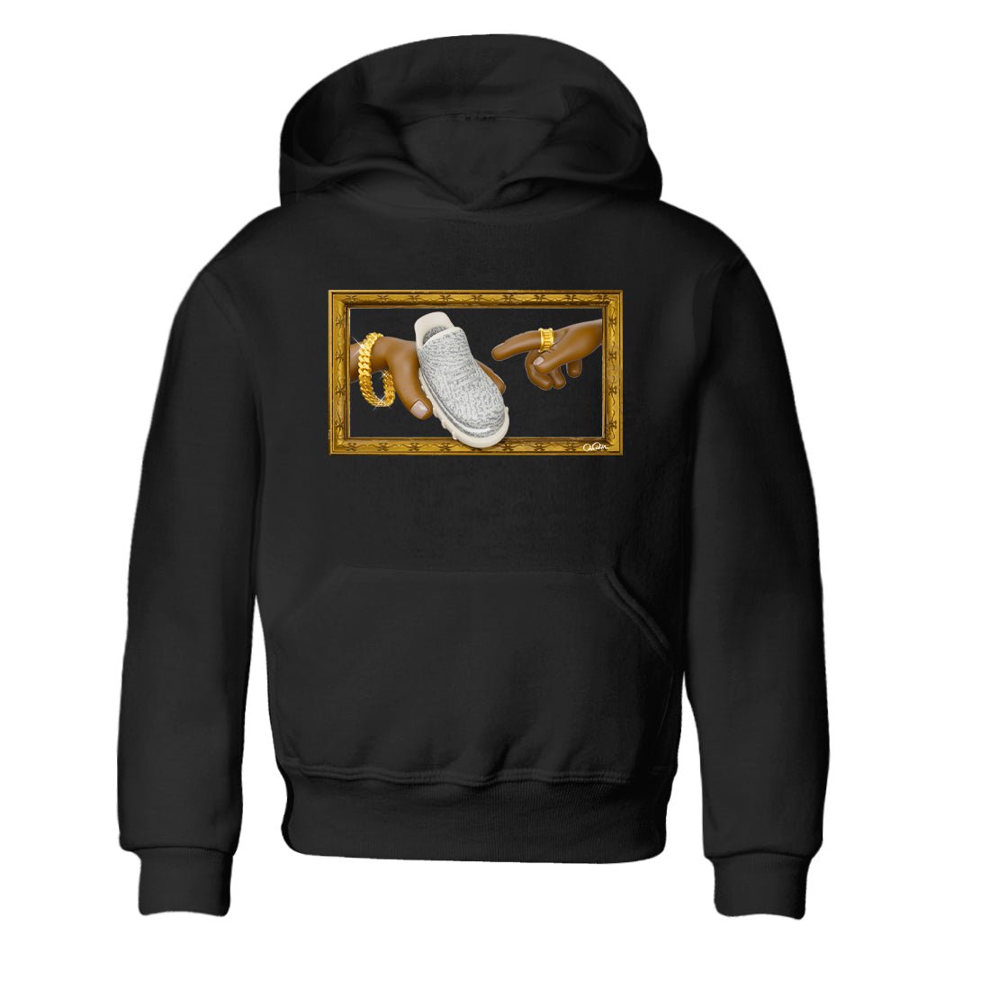 Yeezy 350 Static shirt to match jordans The Creation Of Adam sneaker tees Adidas Yeezy 350 Static SNRT Sneaker Release Tees Baby Toddler Black 2 T-Shirt