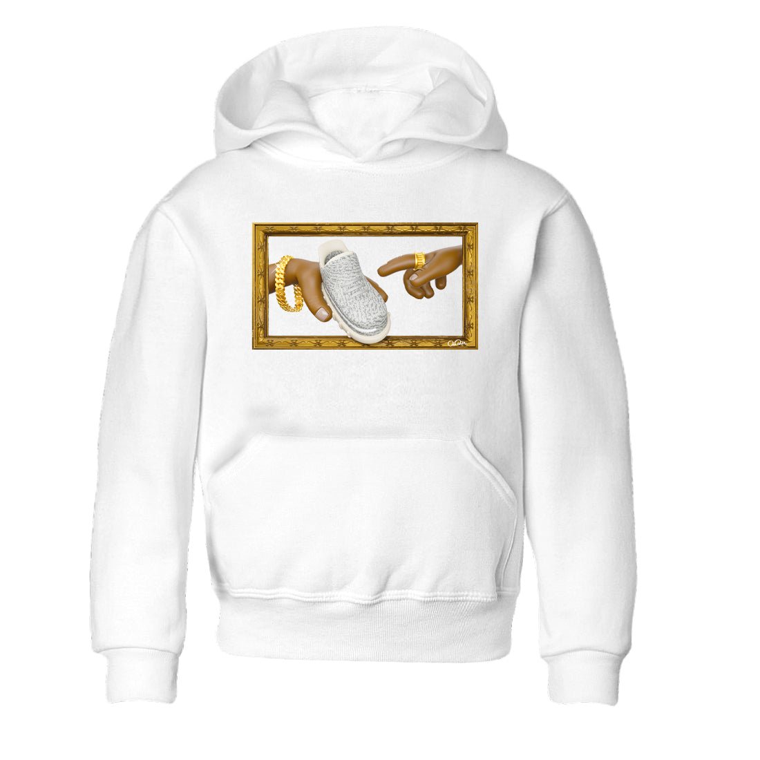 Yeezy 350 Static shirt to match jordans The Creation Of Adam sneaker tees Adidas Yeezy 350 Static SNRT Sneaker Release Tees Baby Toddler White 2 T-Shirt