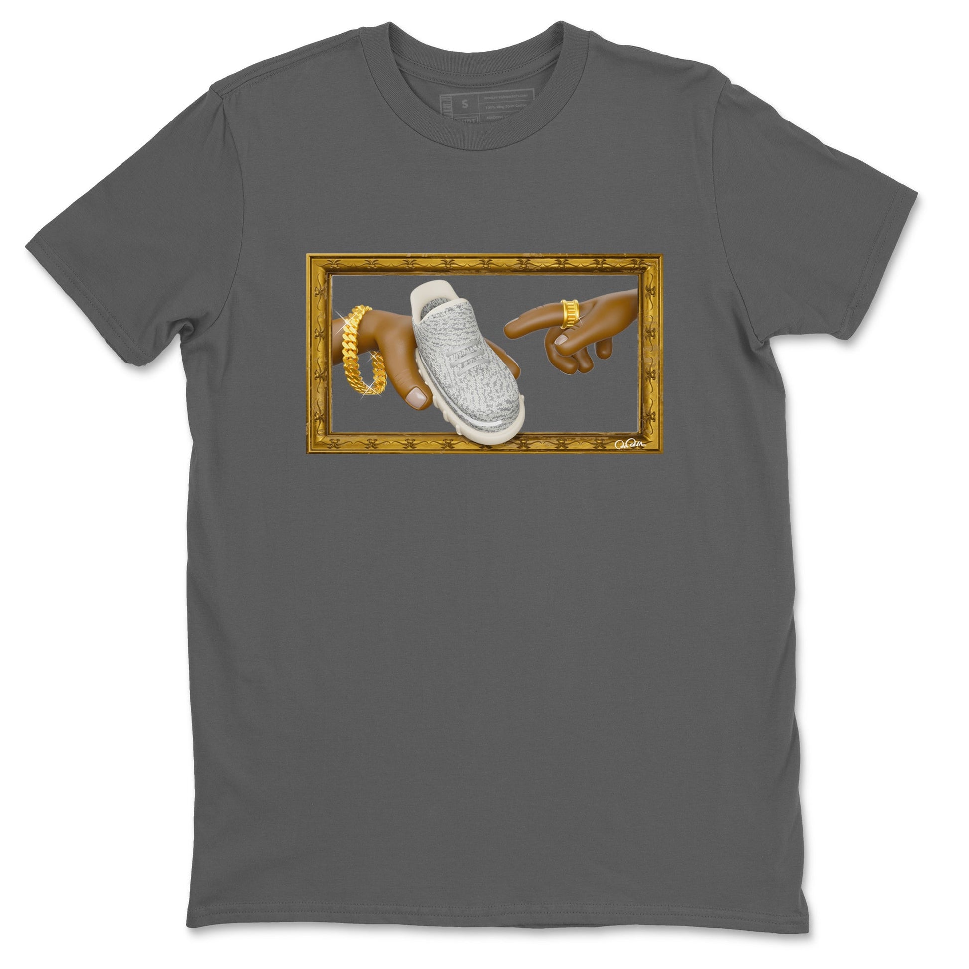 Yeezy 350 Static shirt to match jordans The Creation Of Adam sneaker tees Adidas Yeezy 350 Static SNRT Sneaker Release Tees Unisex Cool Grey 2 T-Shirt