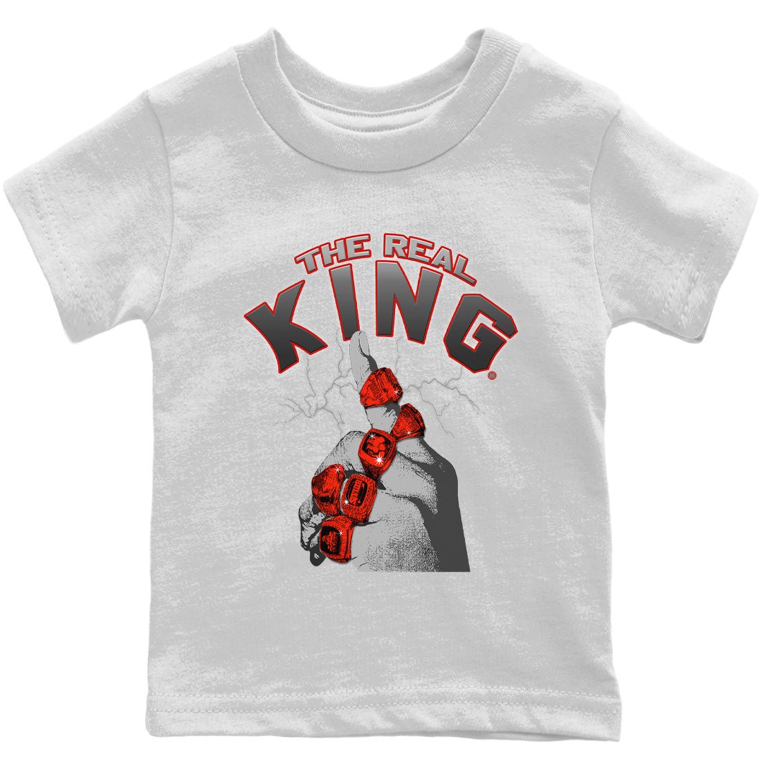 Jordan 4 Infrared Sneaker Match Tees The Real King Sneaker Tees Jordan 4 Infrared Sneaker Release Tees Kids Shirts