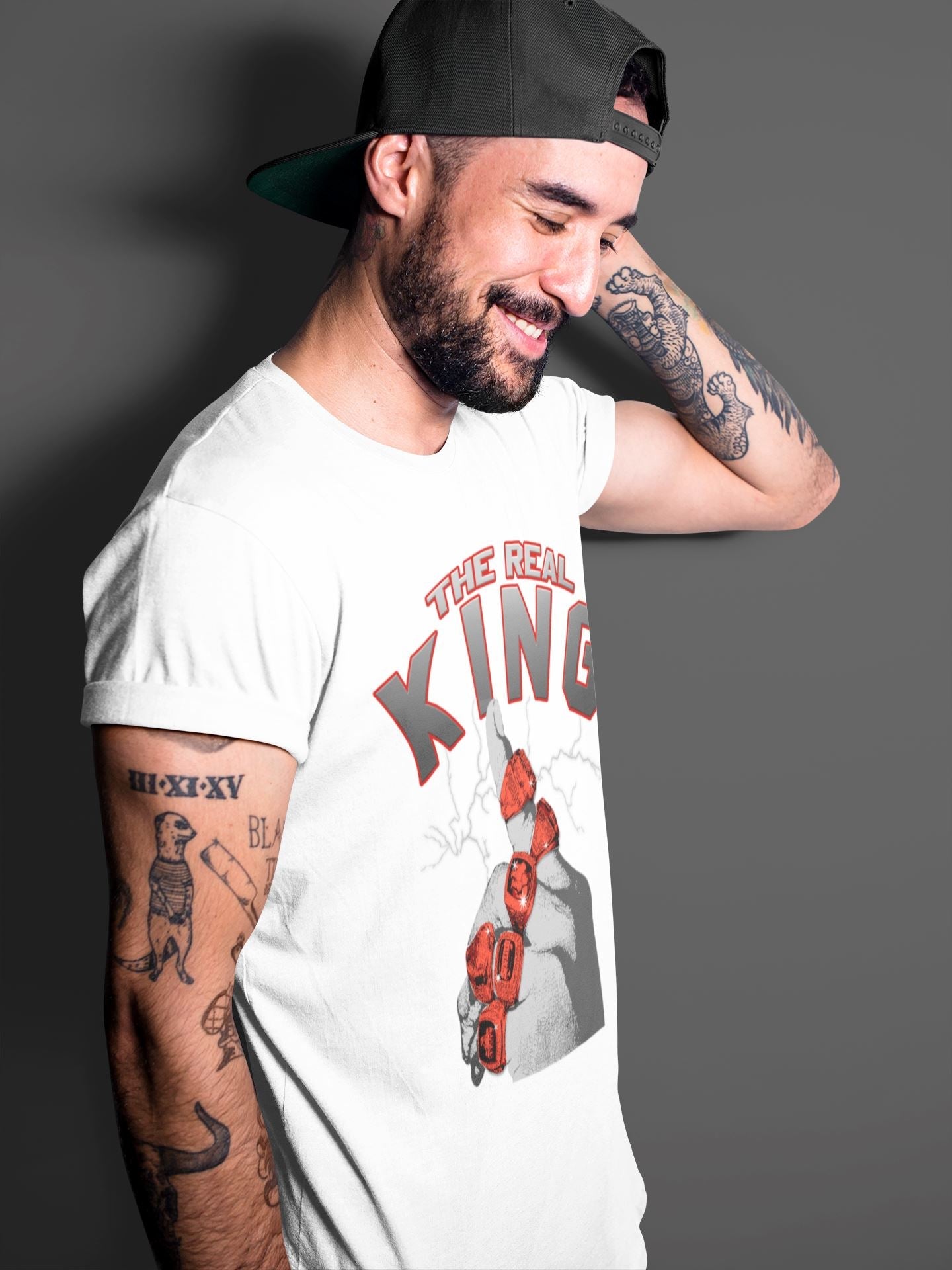 Jordan 4 Infrared Sneaker Match Tees The Real King Sneaker Tees Jordan 4 Infrared Sneaker Release Tees Unisex Shirts