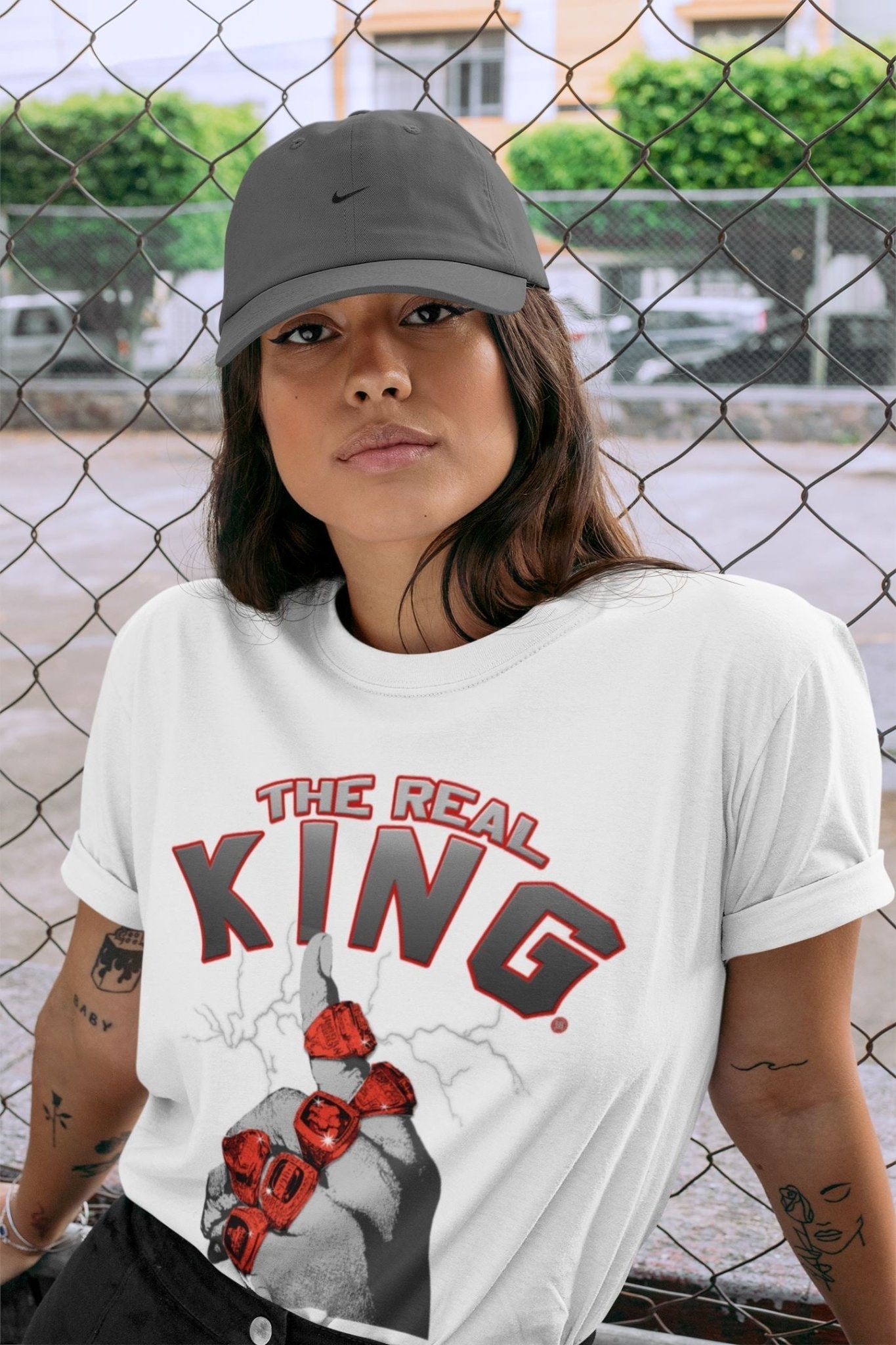 Jordan 4 Infrared Sneaker Match Tees The Real King Sneaker Tees Jordan 4 Infrared Sneaker Release Tees Unisex Shirts