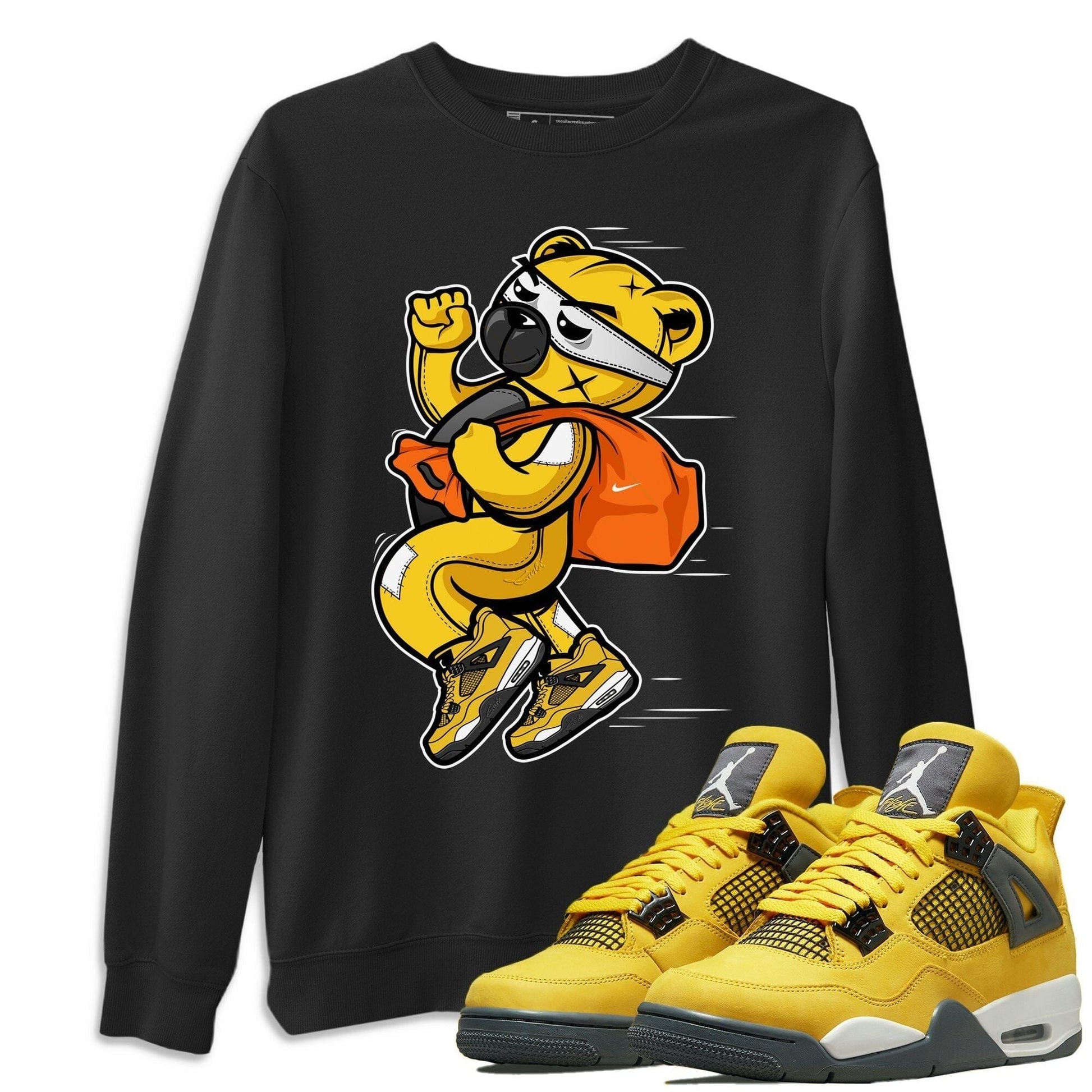 Jordan 4 Lightning Sneaker Match Tees Thief Bear Sneaker Tees Jordan 4 Lightning Sneaker Release Tees Unisex Shirts