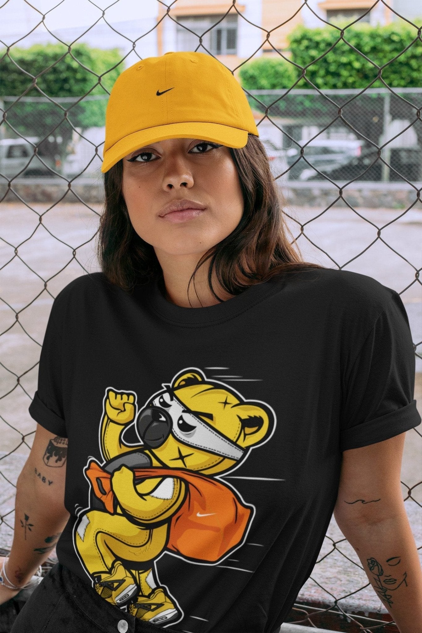 Jordan 4 Lightning Sneaker Match Tees Thief Bear Sneaker Tees Jordan 4 Lightning Sneaker Release Tees Unisex Shirts
