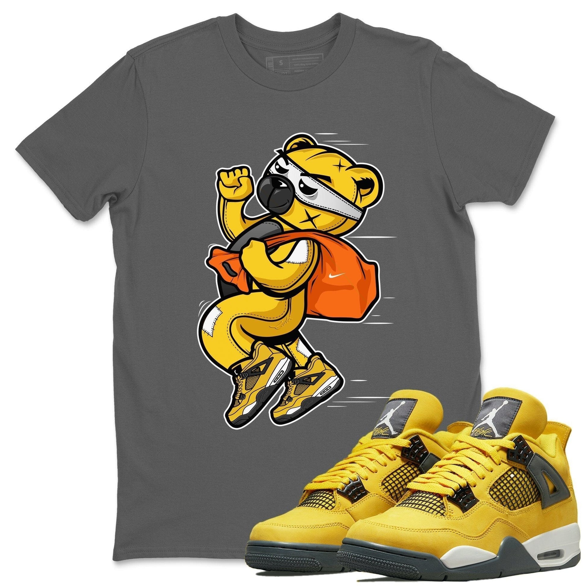 Jordan 4 Lightning Sneaker Match Tees Thief Bear Sneaker Tees Jordan 4 Lightning Sneaker Release Tees Unisex Shirts