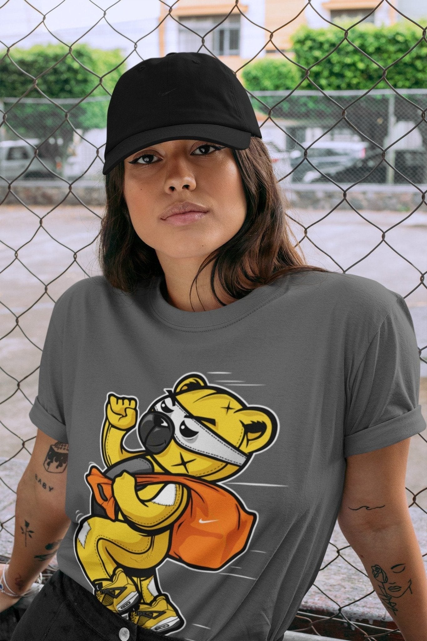 Jordan 4 Lightning Sneaker Match Tees Thief Bear Sneaker Tees Jordan 4 Lightning Sneaker Release Tees Unisex Shirts