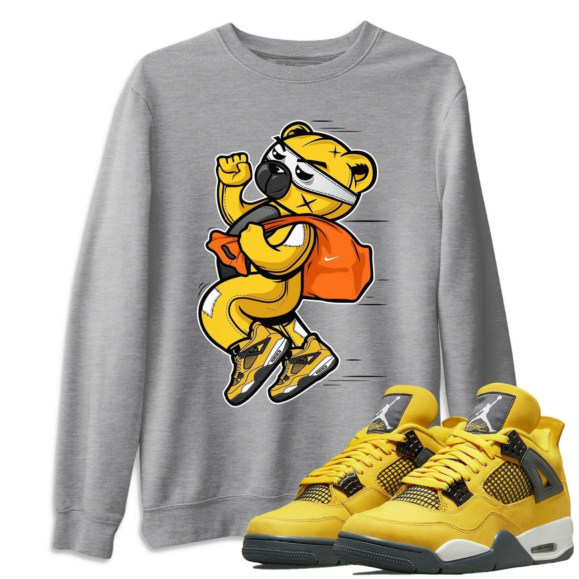 Jordan 4 Lightning Sneaker Match Tees Thief Bear Sneaker Tees Jordan 4 Lightning Sneaker Release Tees Unisex Shirts