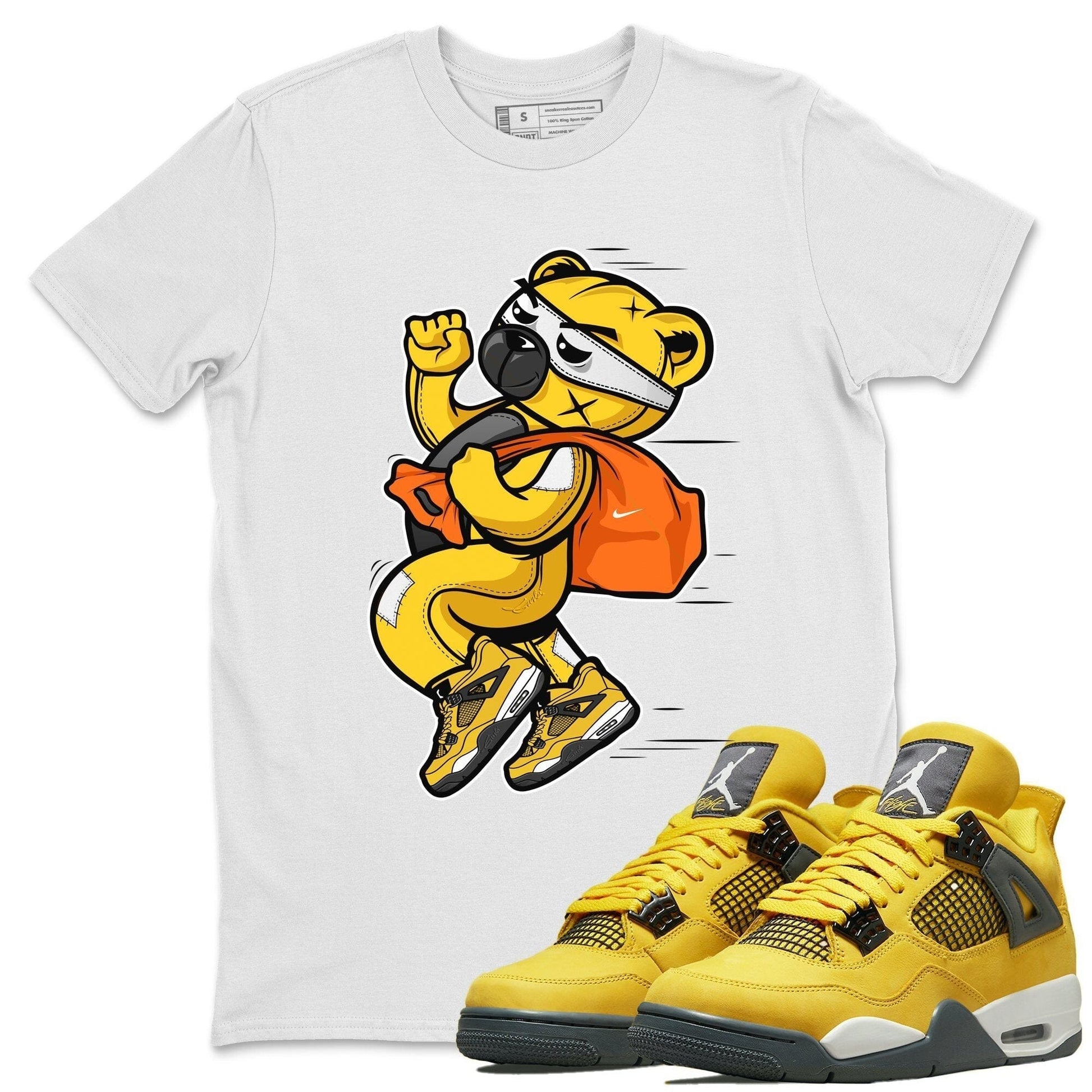 Jordan 4 Lightning Sneaker Match Tees Thief Bear Sneaker Tees Jordan 4 Lightning Sneaker Release Tees Unisex Shirts