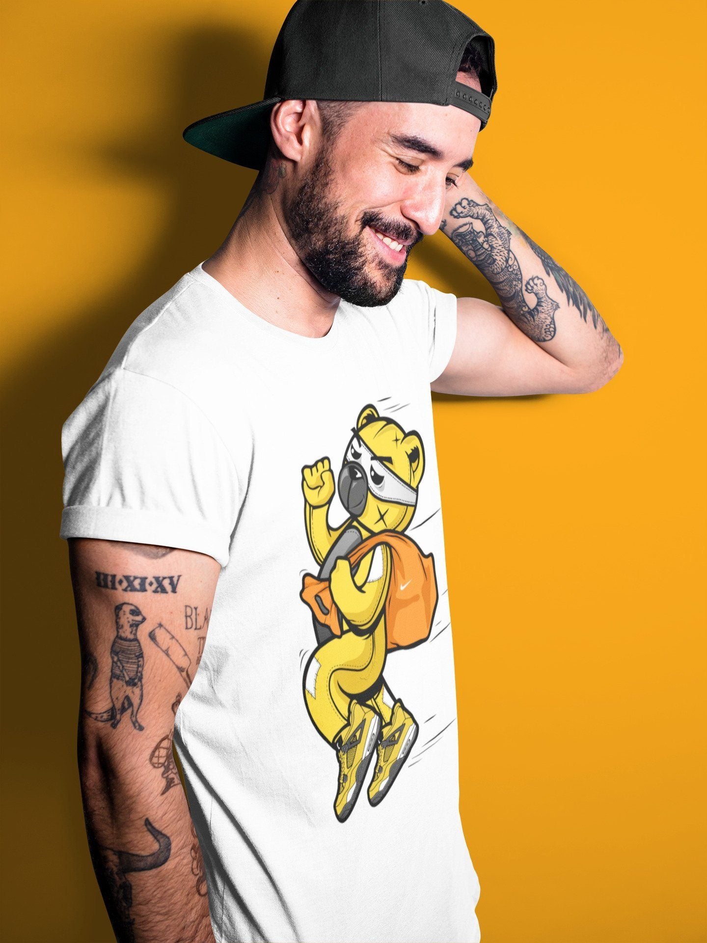 Jordan 4 Lightning Sneaker Match Tees Thief Bear Sneaker Tees Jordan 4 Lightning Sneaker Release Tees Unisex Shirts