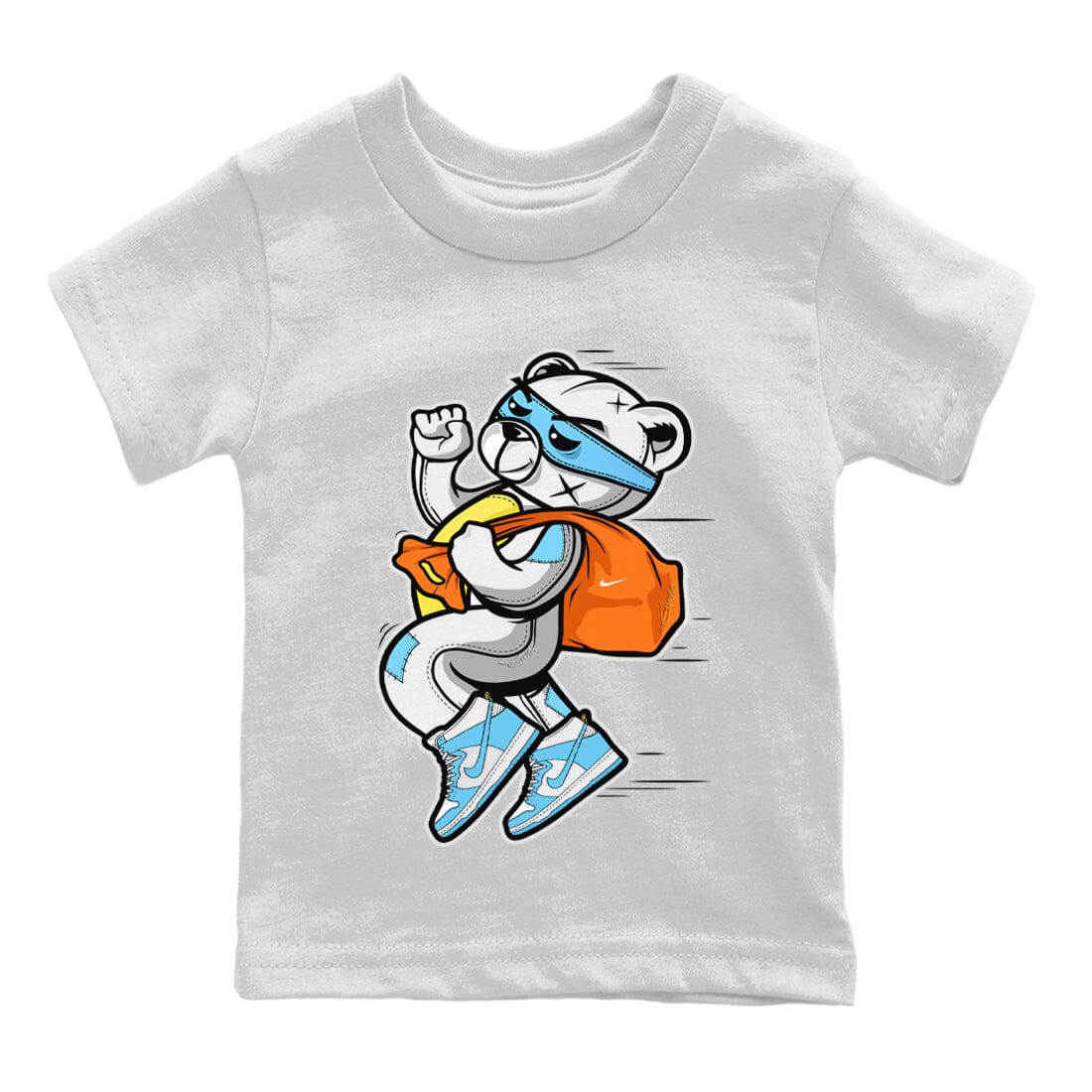 Dunk Blue Chill Sneaker Match Tees Thief Bear Sneaker Tees Dunk Blue Chill Sneaker Release Tees Kids Shirts