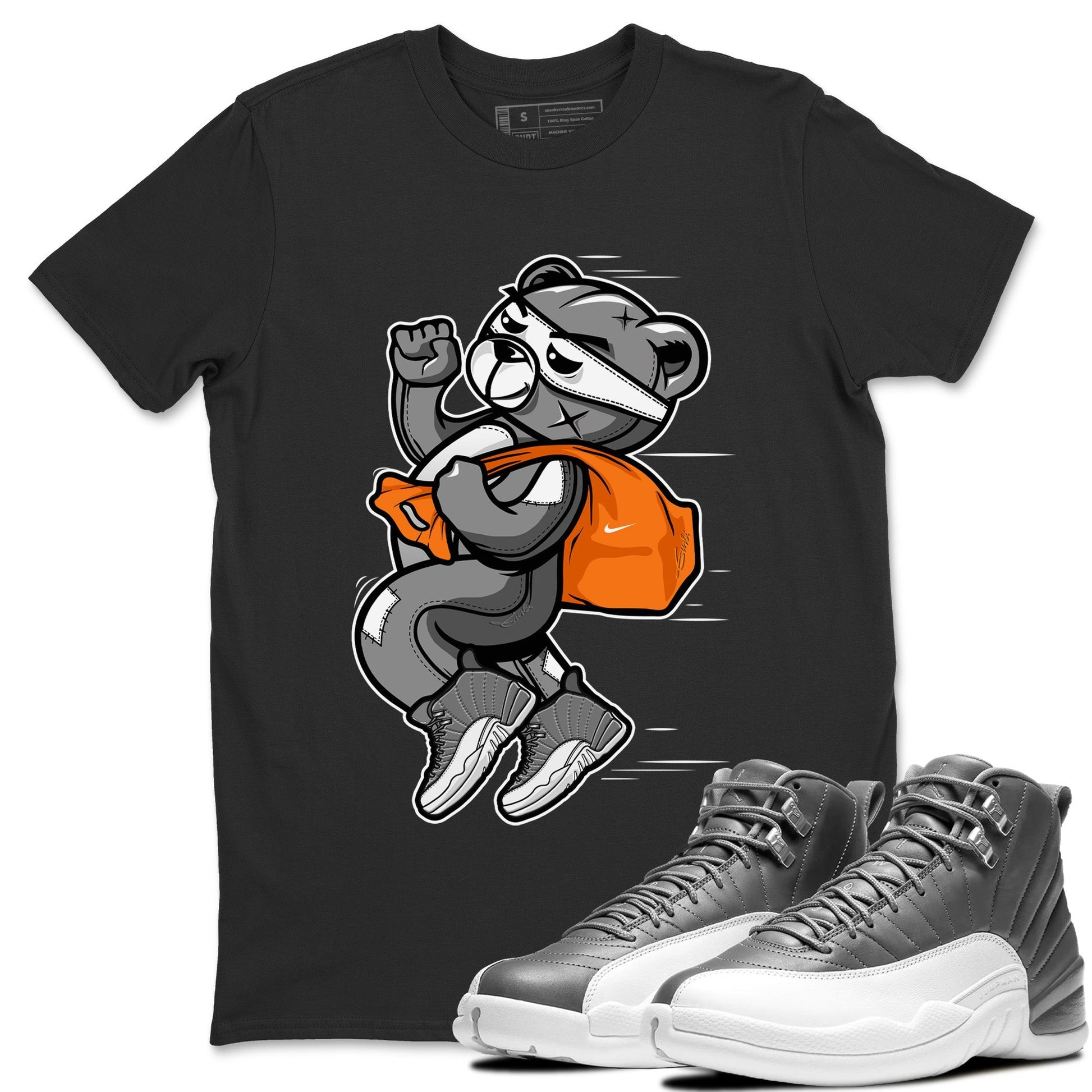 Jordan 12 Stealth Sneaker Match Tees Thief Bear Sneaker Tees Jordan 12 Stealth Sneaker Release Tees Unisex Shirts