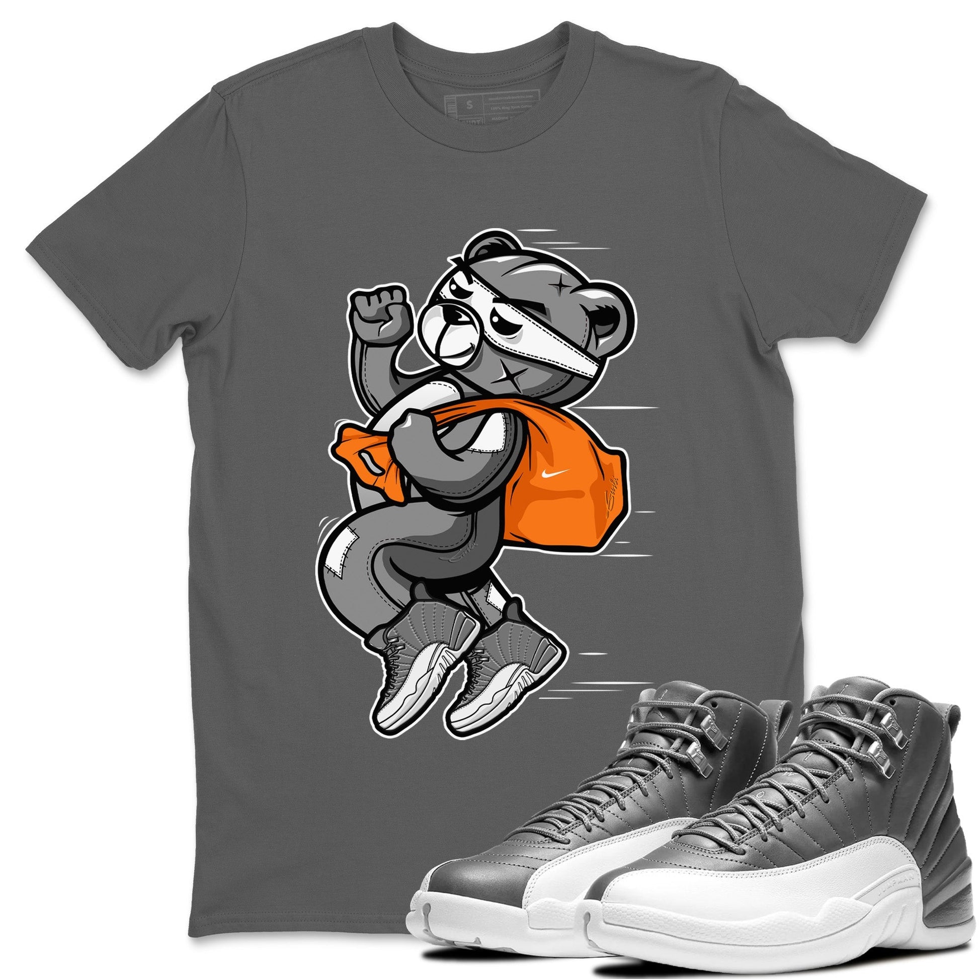 Jordan 12 Stealth Sneaker Match Tees Thief Bear Sneaker Tees Jordan 12 Stealth Sneaker Release Tees Unisex Shirts