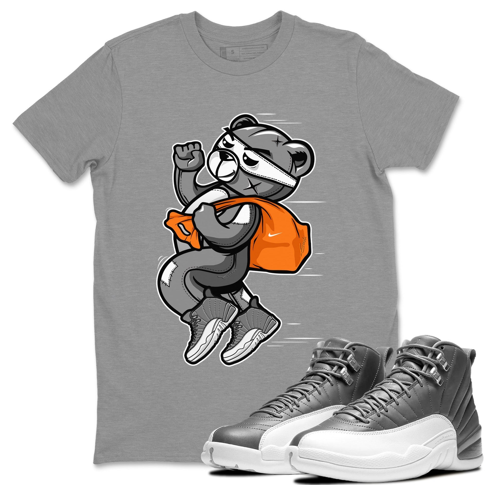 Jordan 12 Stealth Sneaker Match Tees Thief Bear Sneaker Tees Jordan 12 Stealth Sneaker Release Tees Unisex Shirts