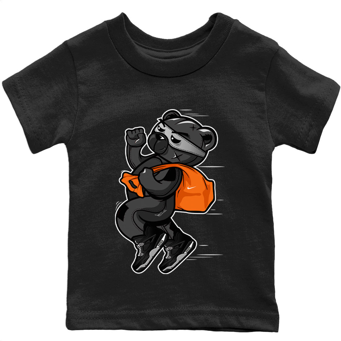 Jordan 4 Black Canvas Sneaker Match Tees Thief Bear Sneaker Tees Jordan 4 Black Canvas Sneaker Release Tees Kids Shirts