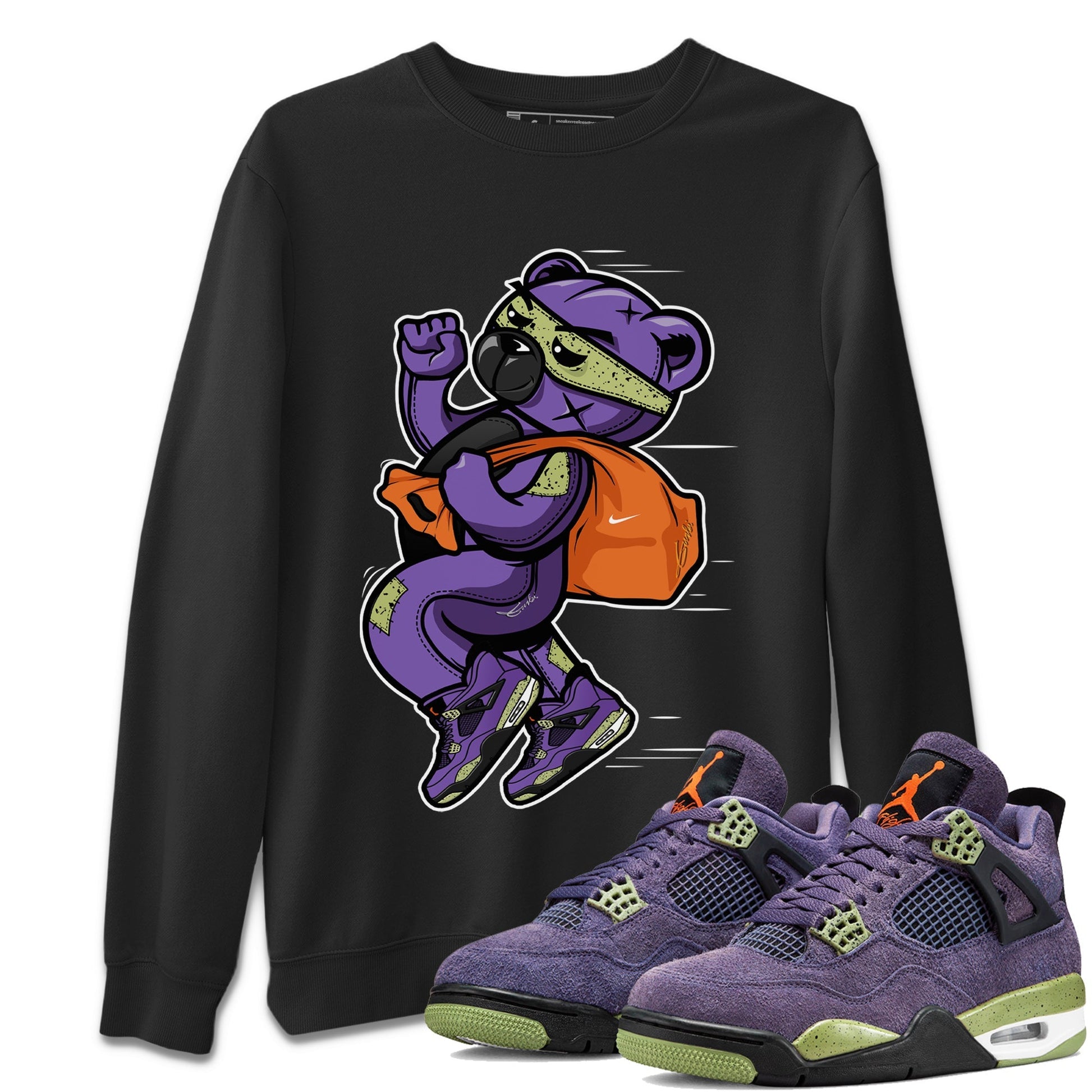 Jordan 4 Canyon Purple Sneaker Match Tees Thief Bear Sneaker Tees Jordan 4 Canyon Purple Sneaker Release Tees Unisex Shirts