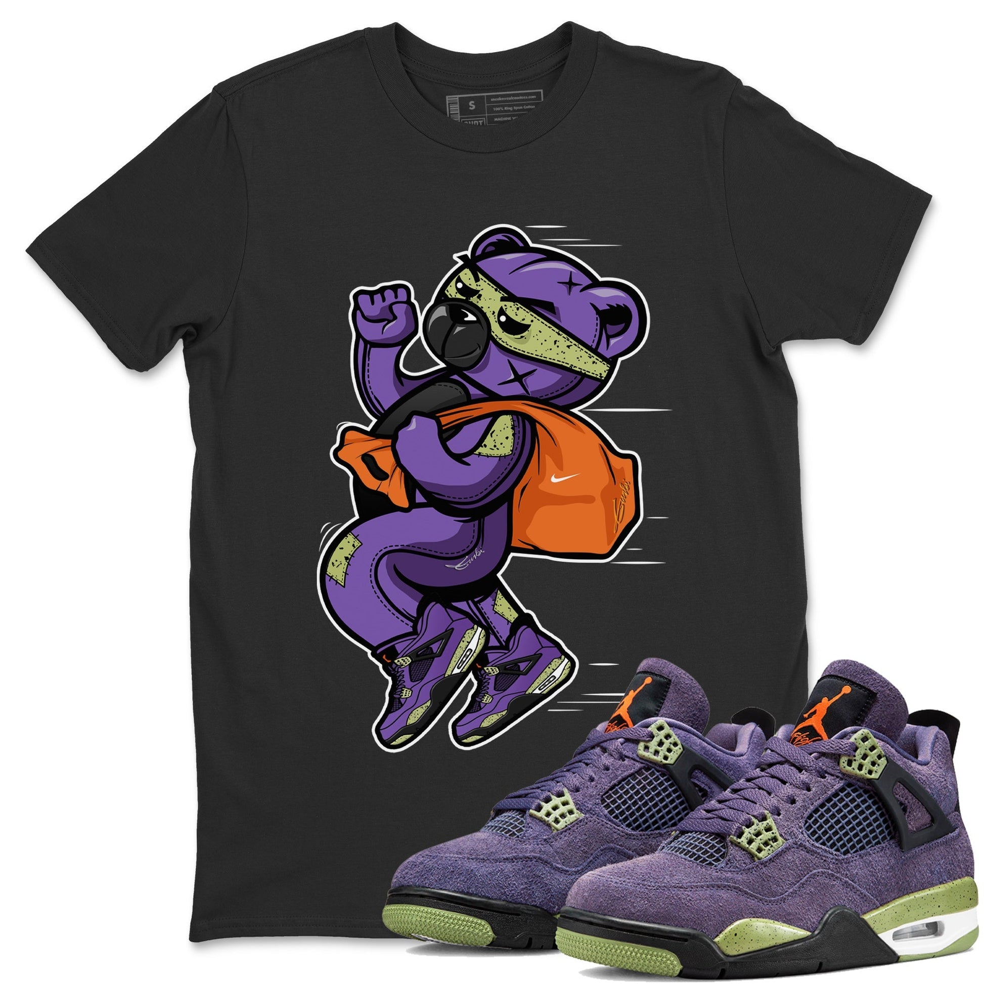 Jordan 4 Canyon Purple Sneaker Match Tees Thief Bear Sneaker Tees Jordan 4 Canyon Purple Sneaker Release Tees Unisex Shirts