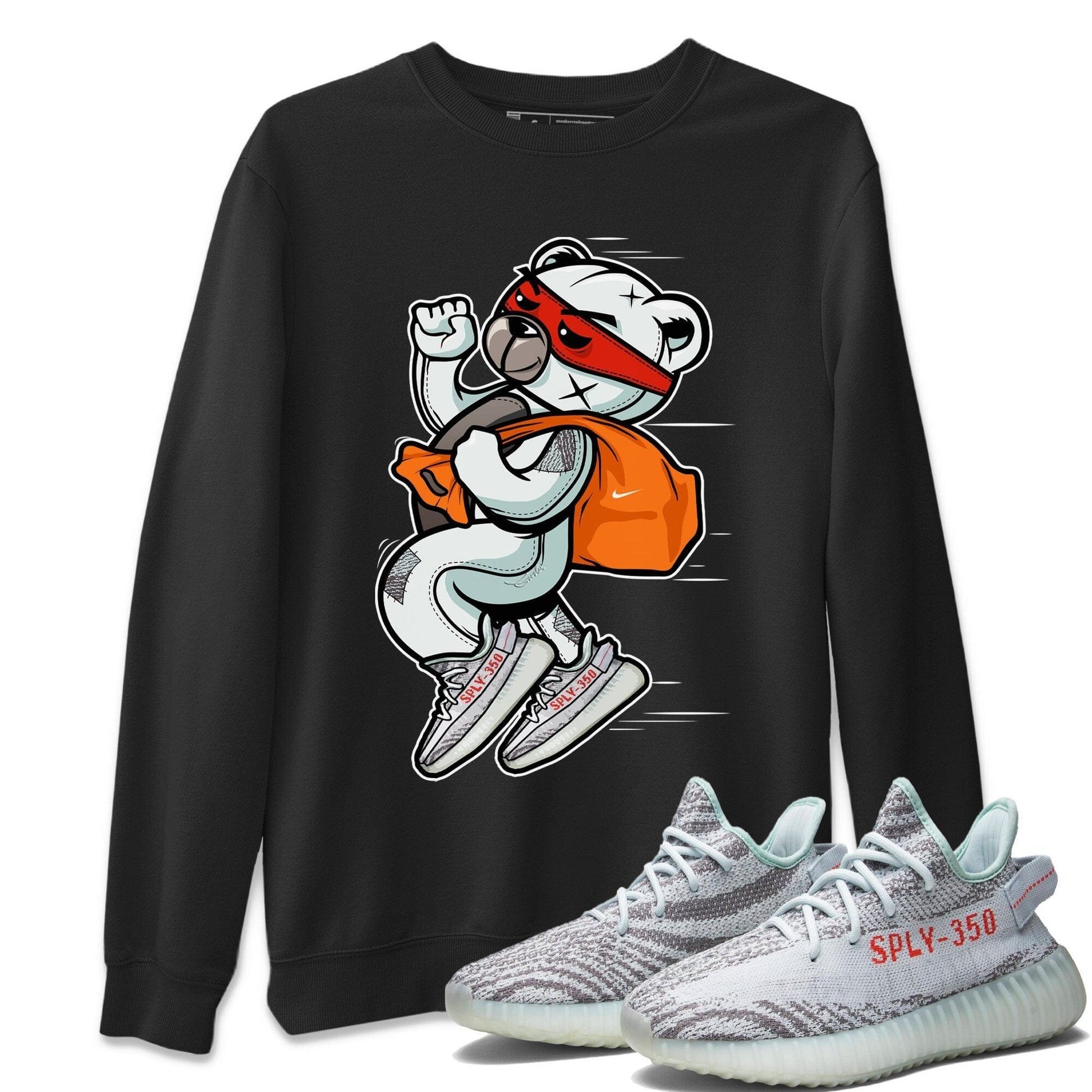 Yeezy 350 Blue Tint Sneaker Match Tees Thief Bear Sneaker Tees Yeezy 350 Blue Tint Sneaker Release Tees Unisex Shirts