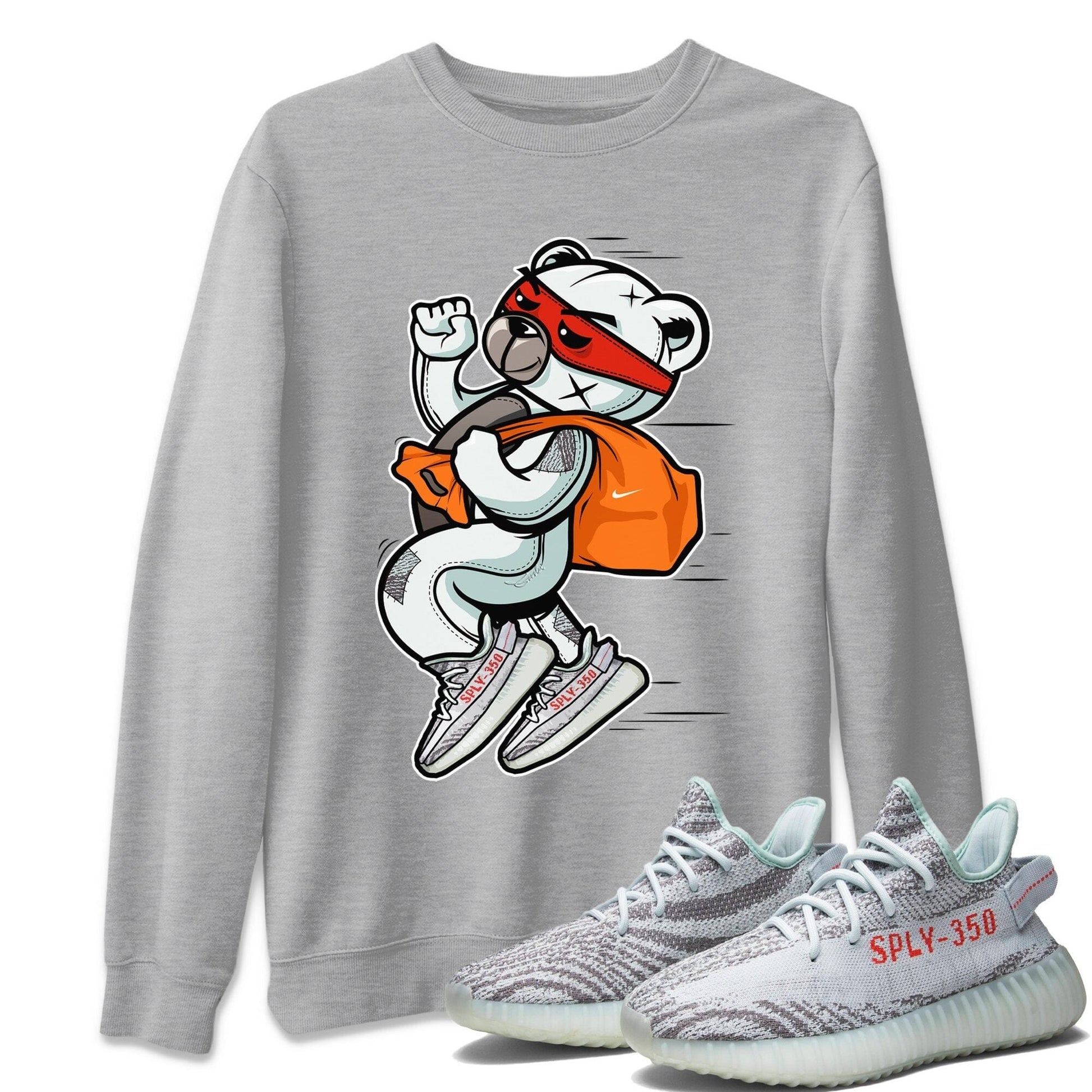 Yeezy 350 Blue Tint Sneaker Match Tees Thief Bear Sneaker Tees Yeezy 350 Blue Tint Sneaker Release Tees Unisex Shirts