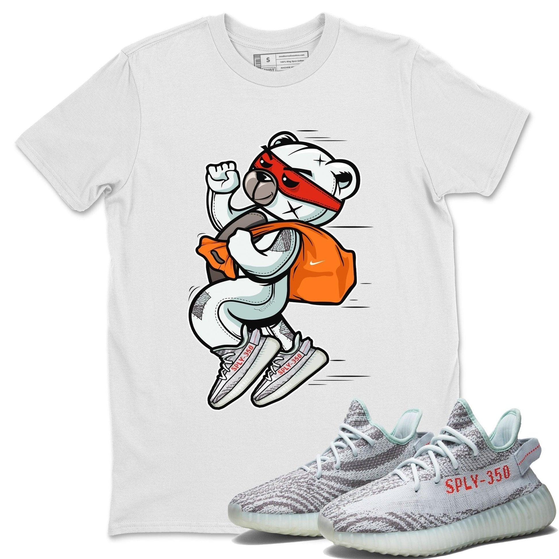 Yeezy 350 Blue Tint Sneaker Match Tees Thief Bear Sneaker Tees Yeezy 350 Blue Tint Sneaker Release Tees Unisex Shirts
