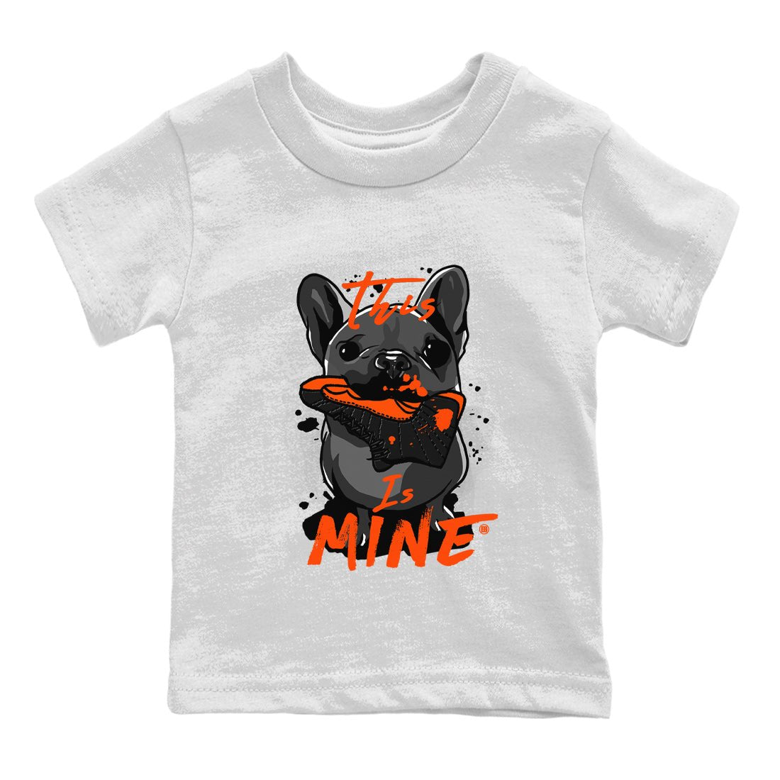 Air Jordan 12 Brilliant Orange Sneaker Match Tees This Is Mine Sneaker Tees 12s Brilliant Orange Tee Kids Shirts White 2
