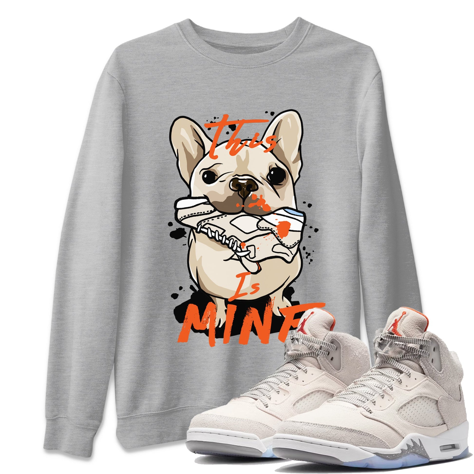 Air Jordan 5 Craft Sneaker Match Tees This Is Mine Sneaker Tees 5s Craft Shirt Unisex Shirts Heather Grey 1