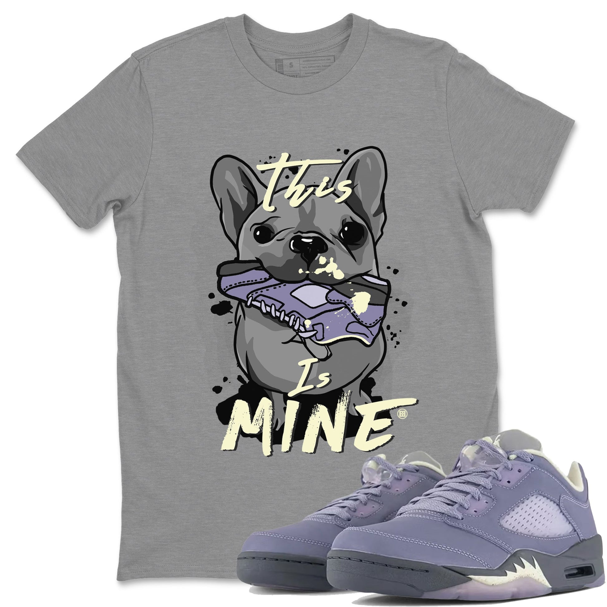 Air Jordan 5 Indigo Haze Sneaker Match Tees This Is Mine 5s Indigo Haze Shirts Sneaker Release Tees Unisex Shirts Heather Grey 1
