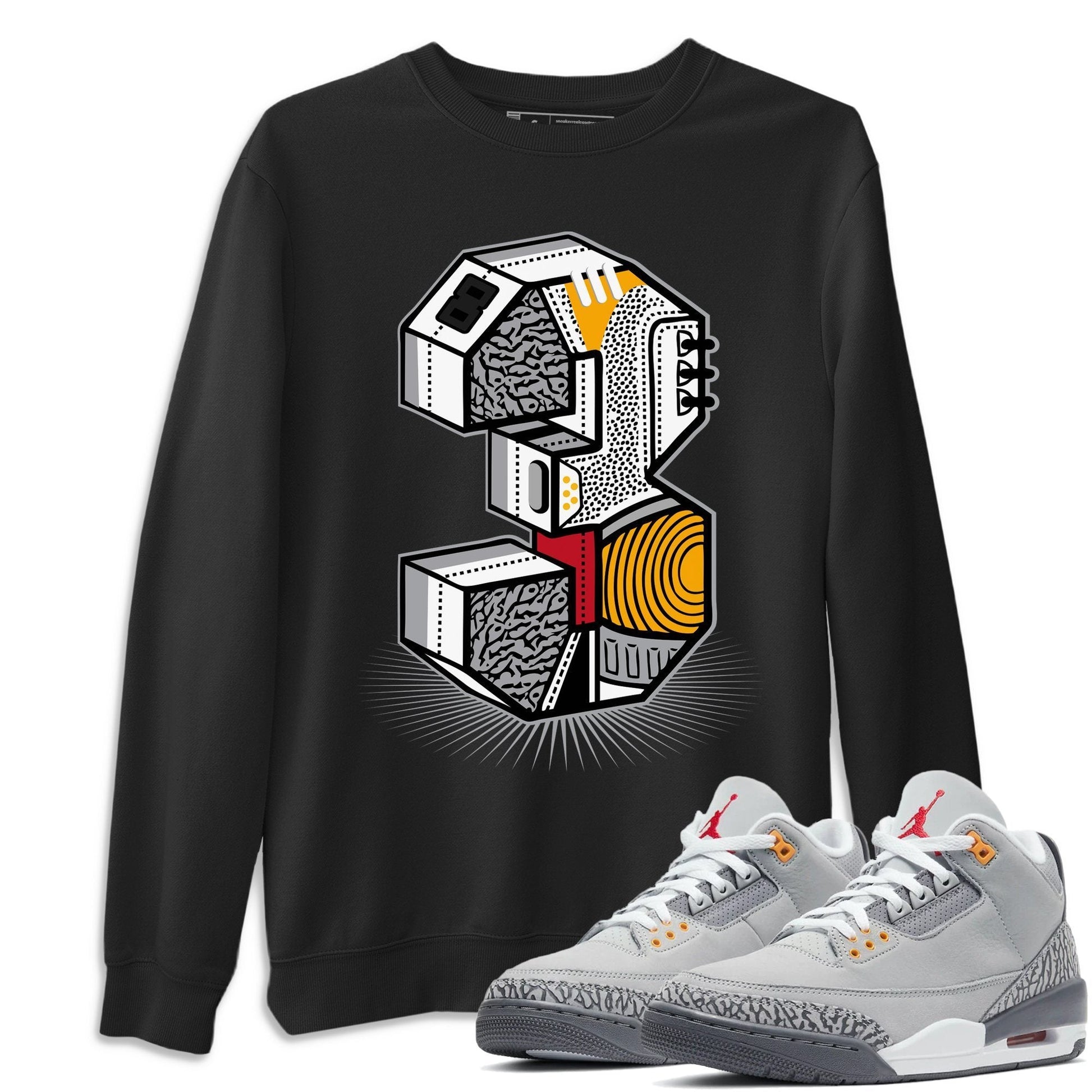 Jordan 3 Cool Grey Sneaker Match Tees Three Statue Sneaker Tees Jordan 3 Cool Grey Sneaker Release Tees Unisex Shirts