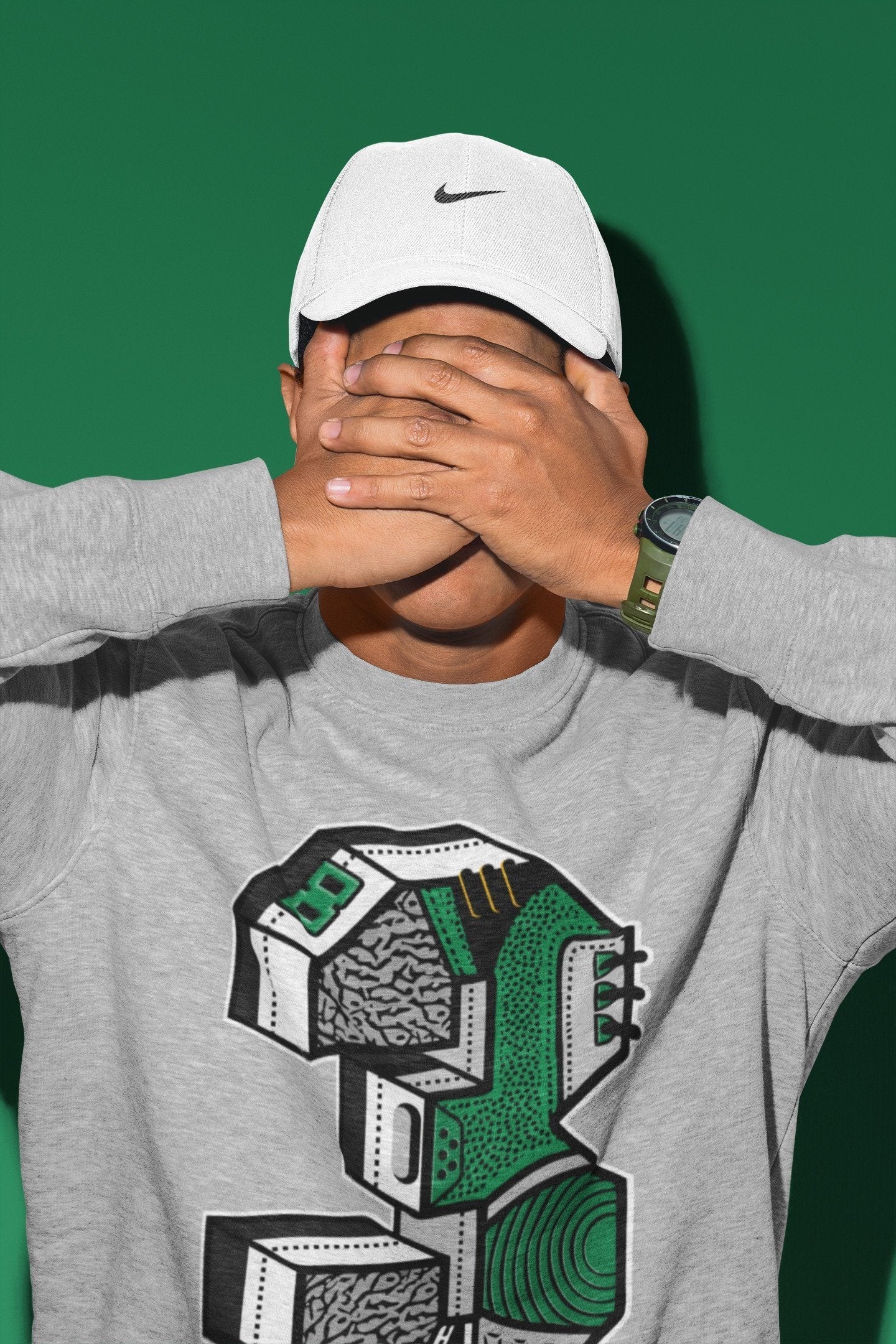 Jordan 3 Pine Green Sneaker Match Tees Three Statue Sneaker Tees Jordan 3 Pine Green Sneaker Release Tees Unisex Shirts