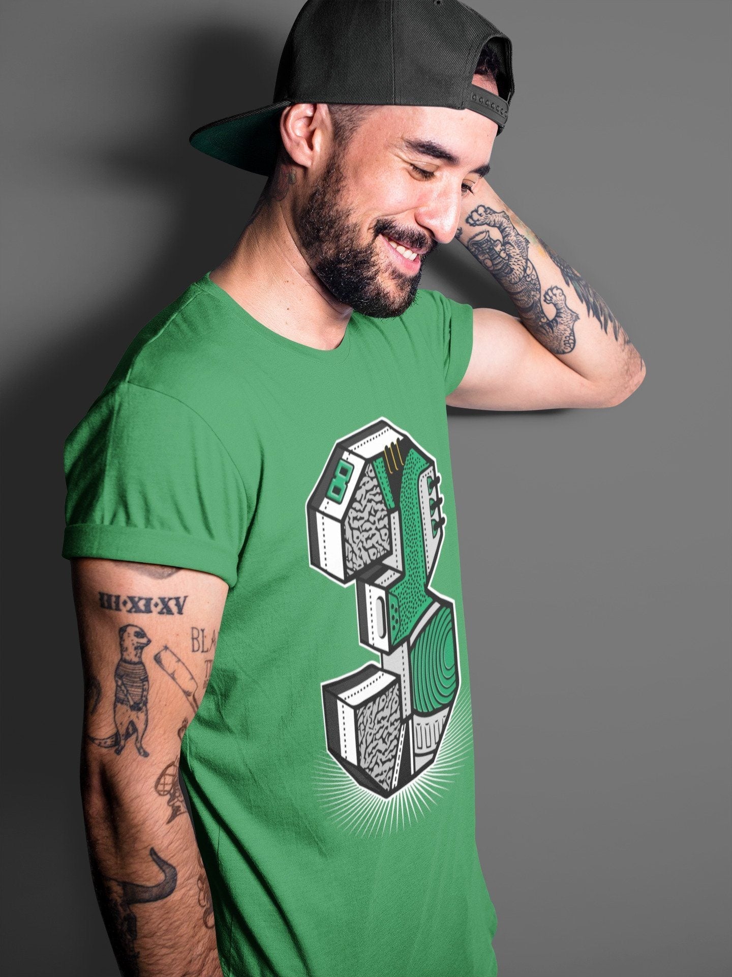 Jordan 3 Pine Green Sneaker Match Tees Three Statue Sneaker Tees Jordan 3 Pine Green Sneaker Release Tees Unisex Shirts