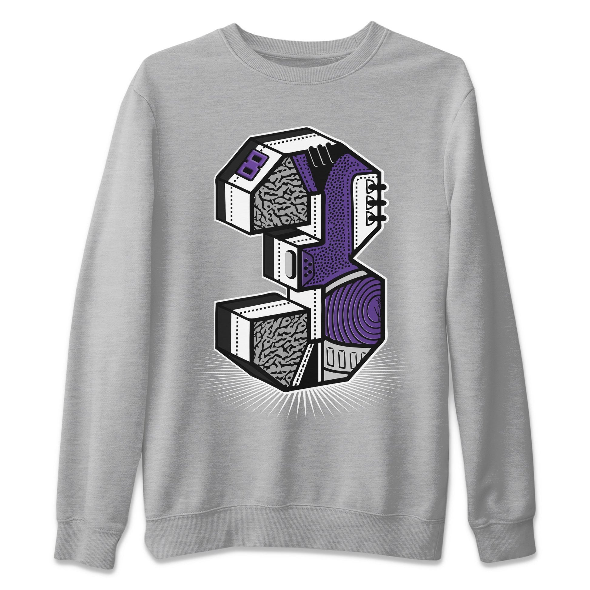 Jordan 3 Dark Iris Sneaker Match Tees Three Statue Sneaker Tees Jordan 3 Dark Iris Sneaker Release Tees Unisex Shirts