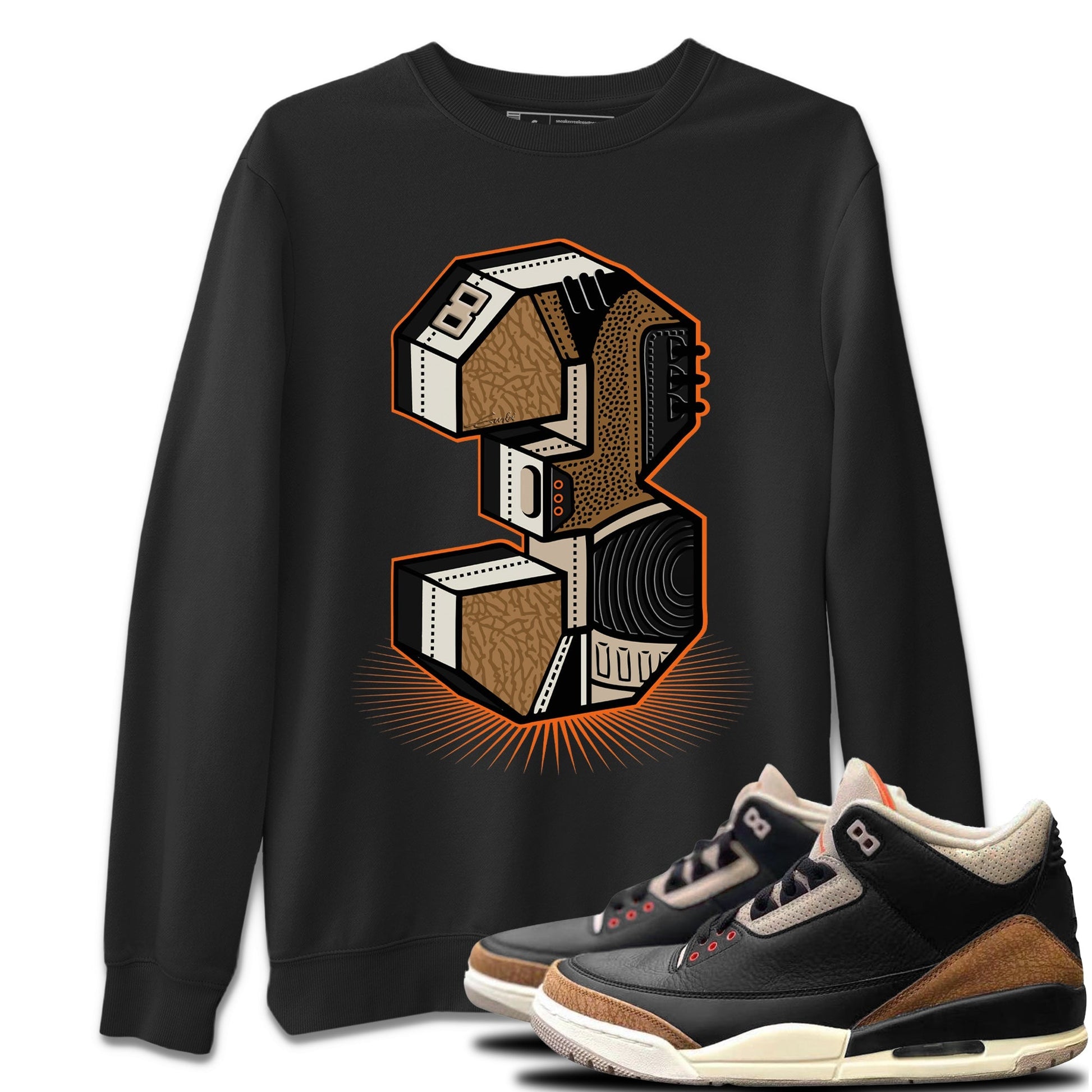 Jordan 3 Desert Elephant Sneaker Match Tees Three Statue Sneaker Tees Jordan 3 Desert Elephant Sneaker Release Tees Unisex Shirts