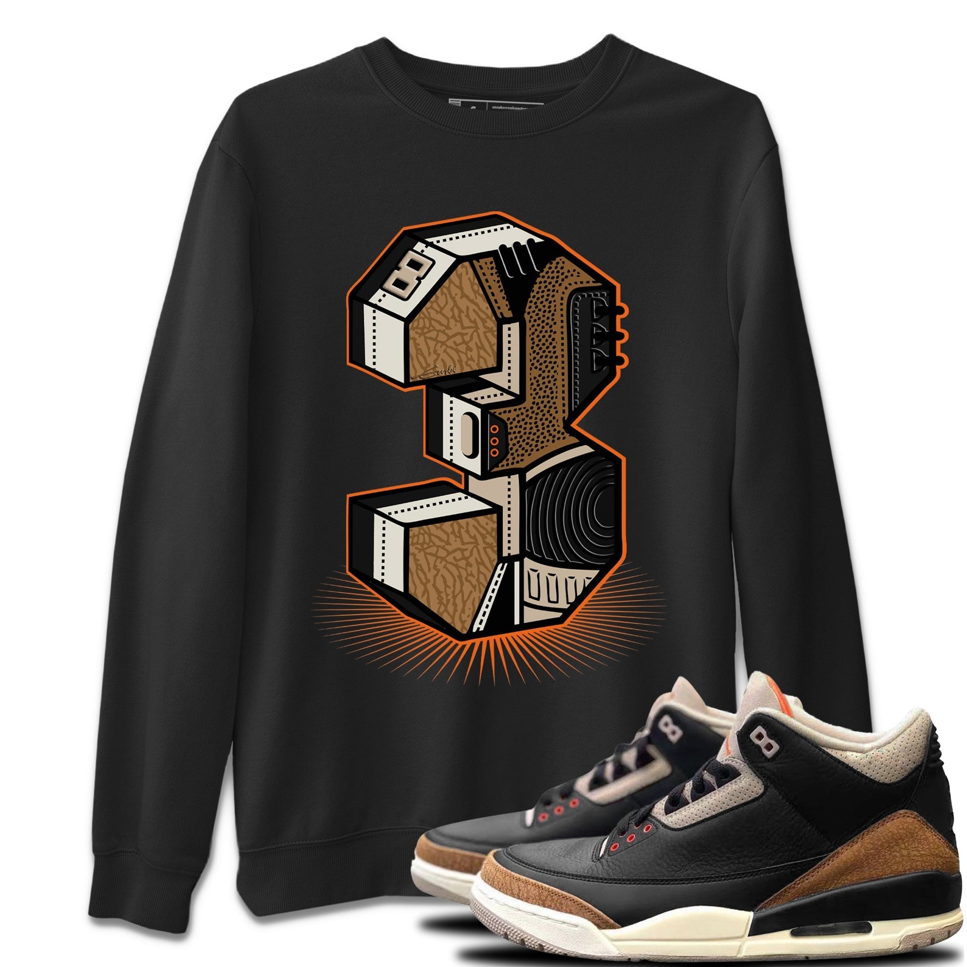 Jordan 3 Desert Elephant Sneaker Match Tees Three Statue Sneaker Tees Jordan 3 Desert Elephant Sneaker Release Tees Unisex Shirts
