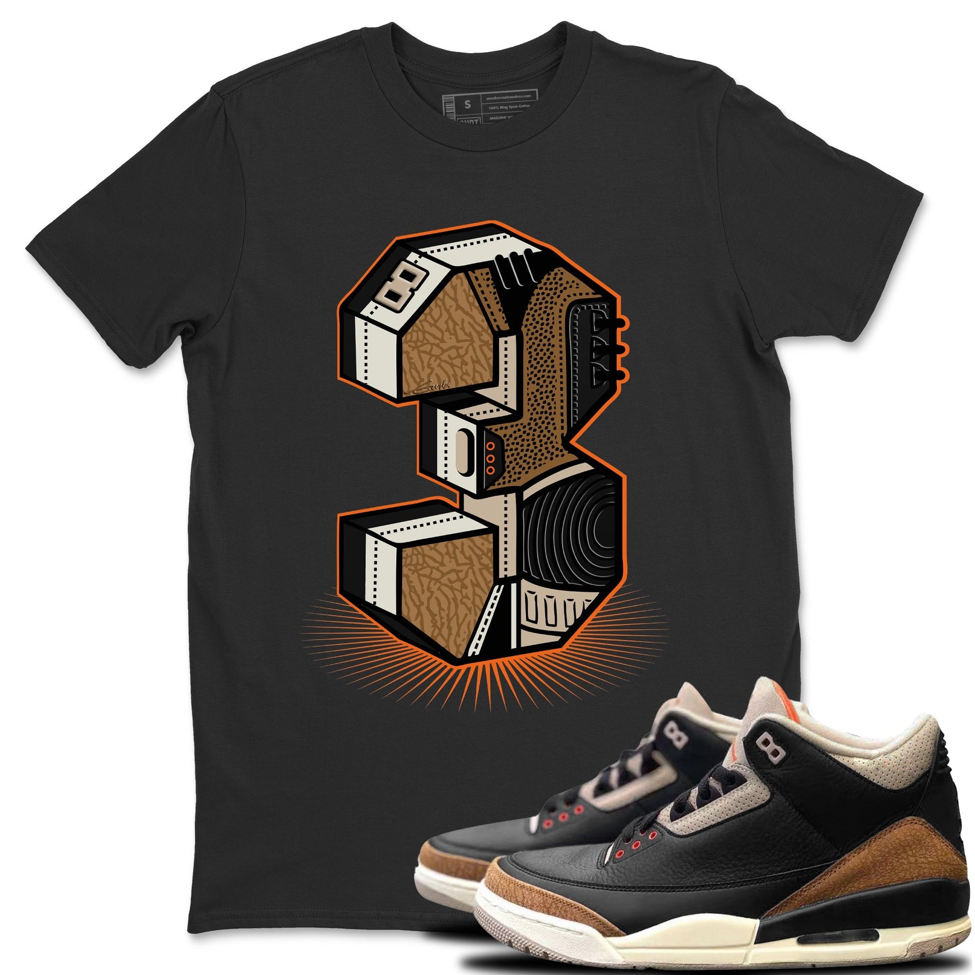 Jordan 3 Desert Elephant Sneaker Match Tees Three Statue Sneaker Tees Jordan 3 Desert Elephant Sneaker Release Tees Unisex Shirts