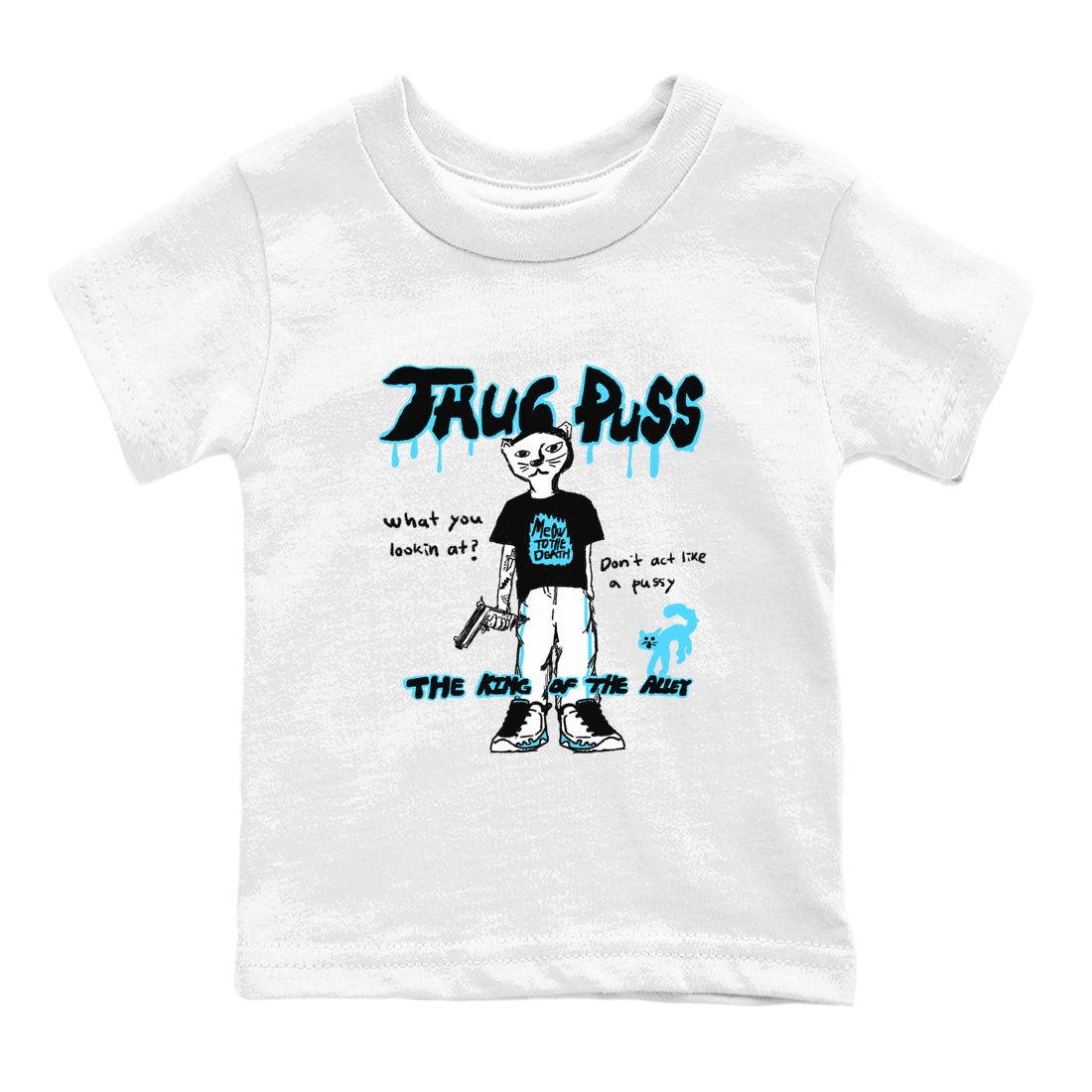 9s Powder Blue shirt to match jordans Thug Puss sneaker tees Air Jordan 9 Powder Blue SNRT sneaker release tees baby toddler White 2 cotton Shirt